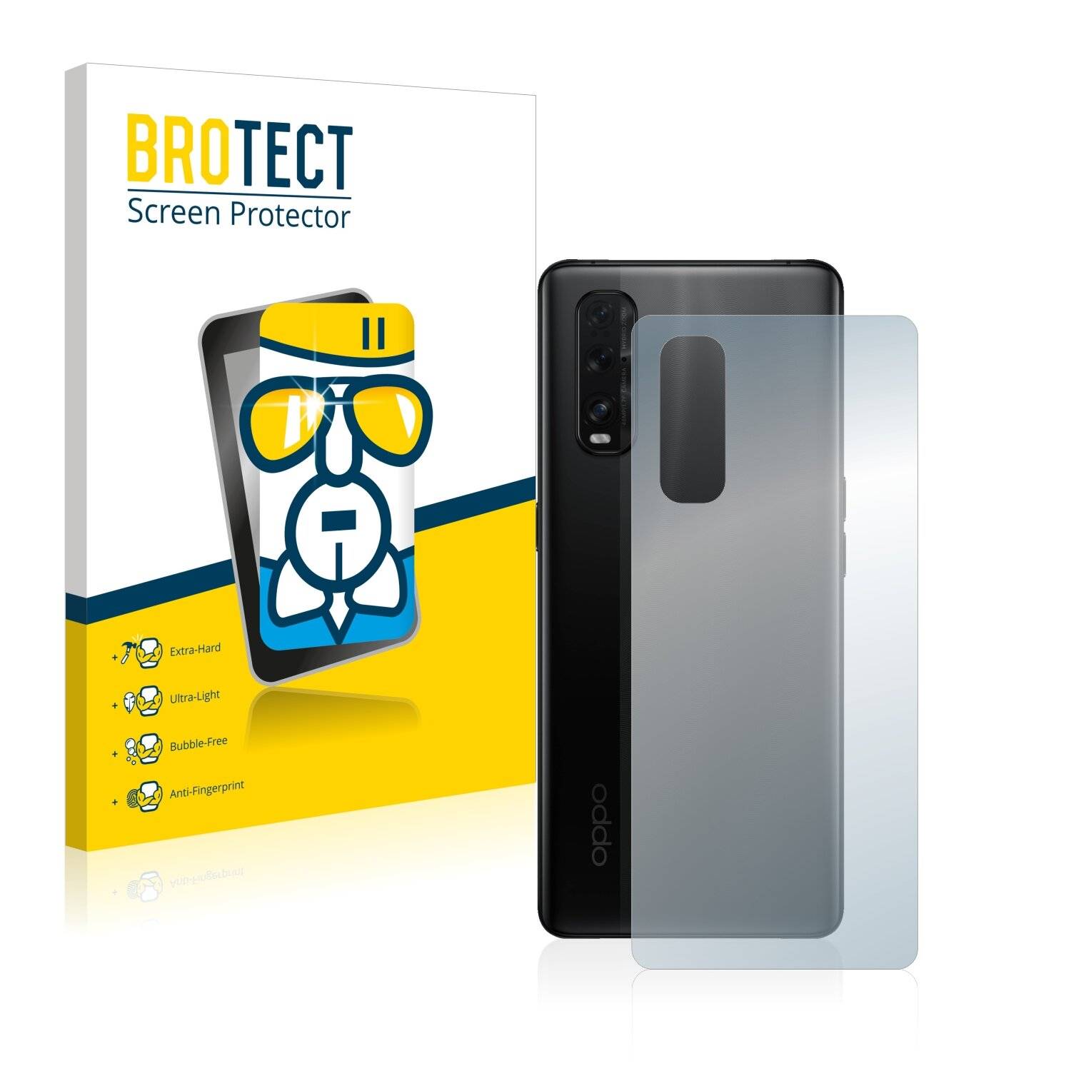 BROTECT AirGlass Schutzglas Folie für Oppo Find X2