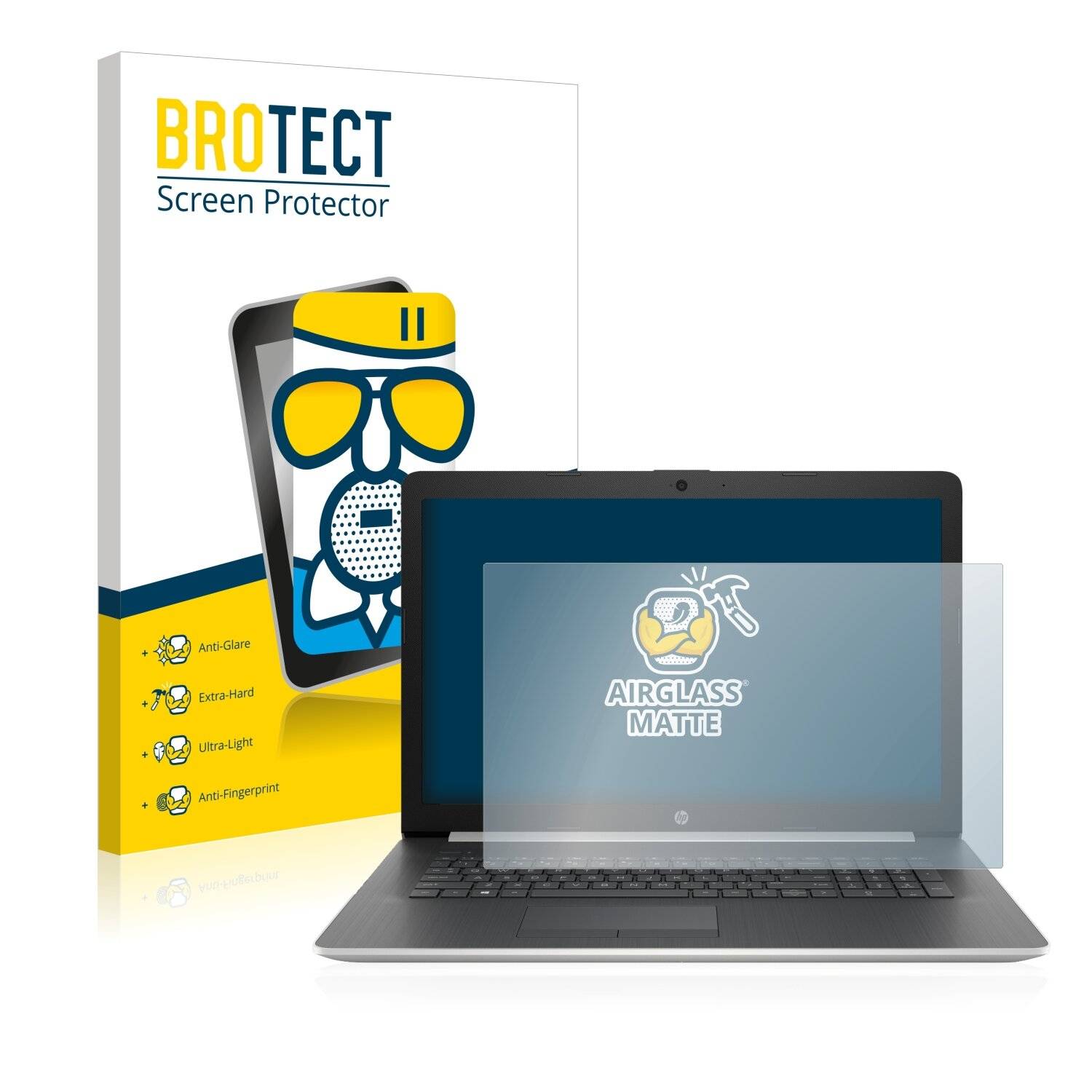 BROTECT AirGlass Matte Schutzglas Folie für HP Notebook