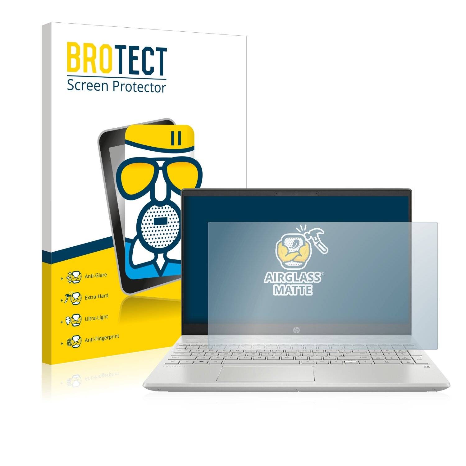 BROTECT AirGlass Matte Schutzglas Folie für HP Pavilion