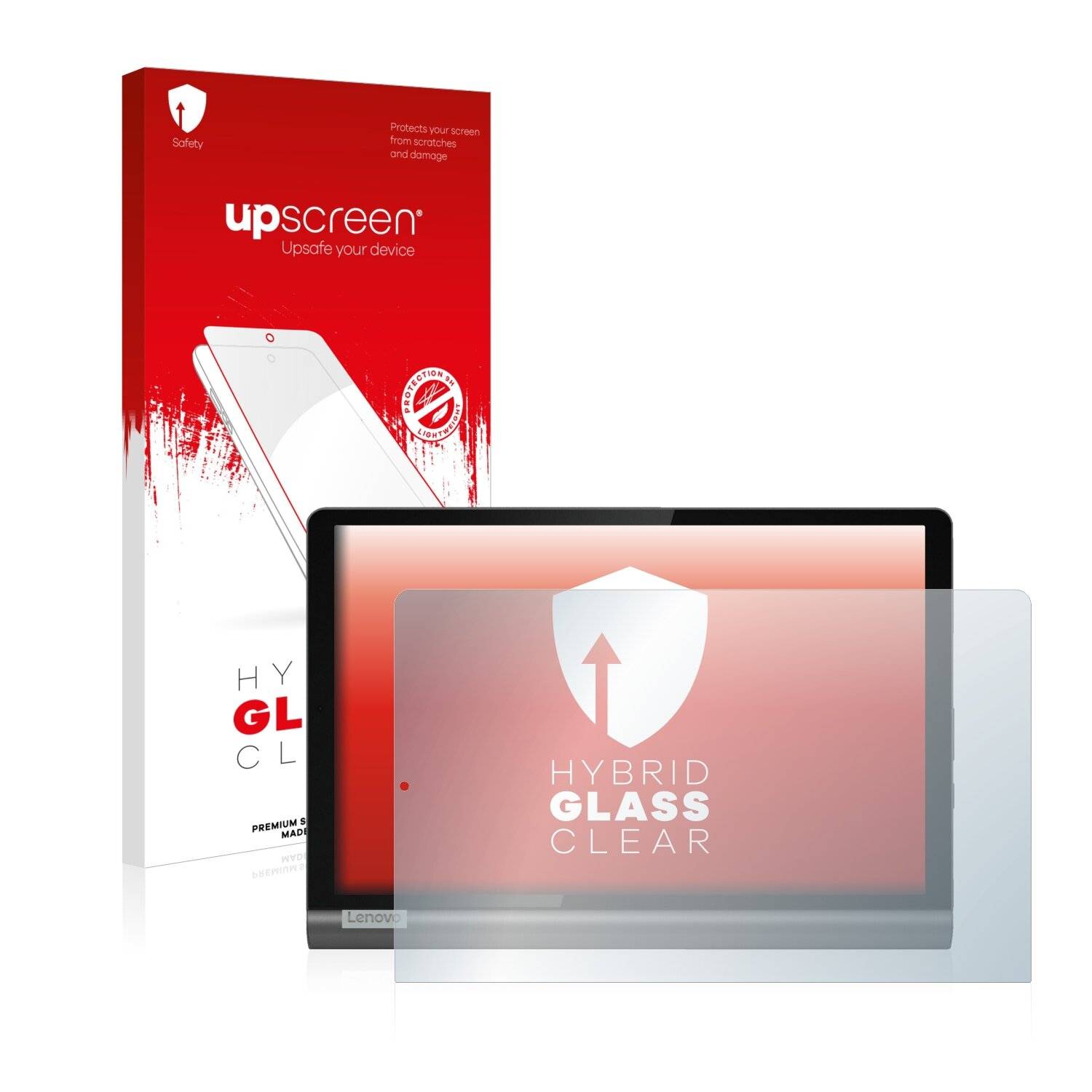 upscreen Hybrid Glass Clear Premium Schutzglas Folie für Lenovo Yoga SmartTab