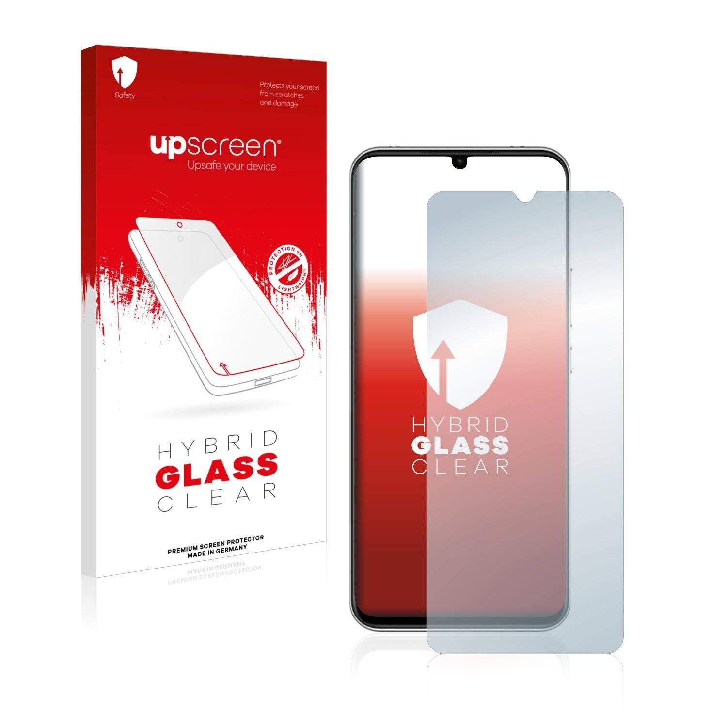 upscreen Hybrid Glass Clear Premium Schutzglas Folie für Xiaomi Mi 10 Lite
