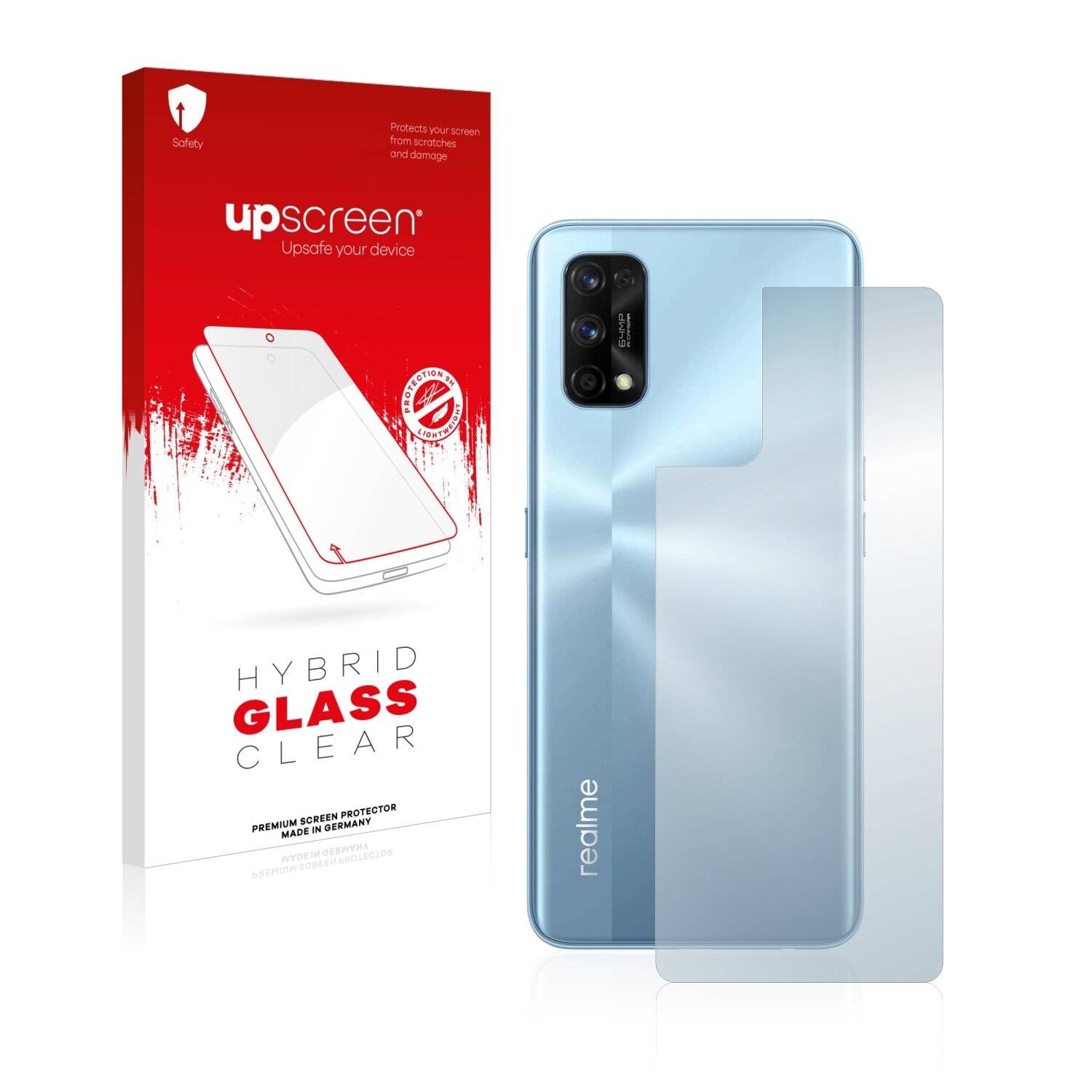 upscreen Hybrid Glass Clear Premium Schutzglas Folie für Realme 7 Pro