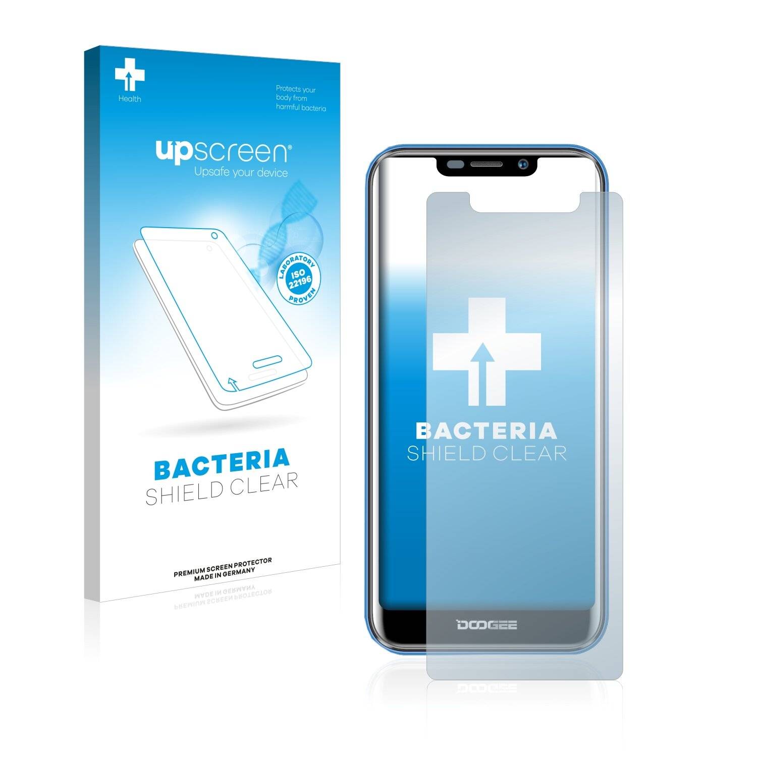 upscreen Bacteria Shield Clear Premium Antibakterielle Displayschutzfolie für Doogee