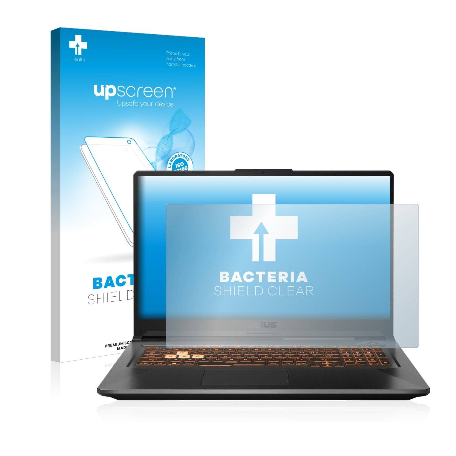 upscreen Bacteria Shield Clear Premium Antibakterielle Displayschutzfolie für Asus TUF