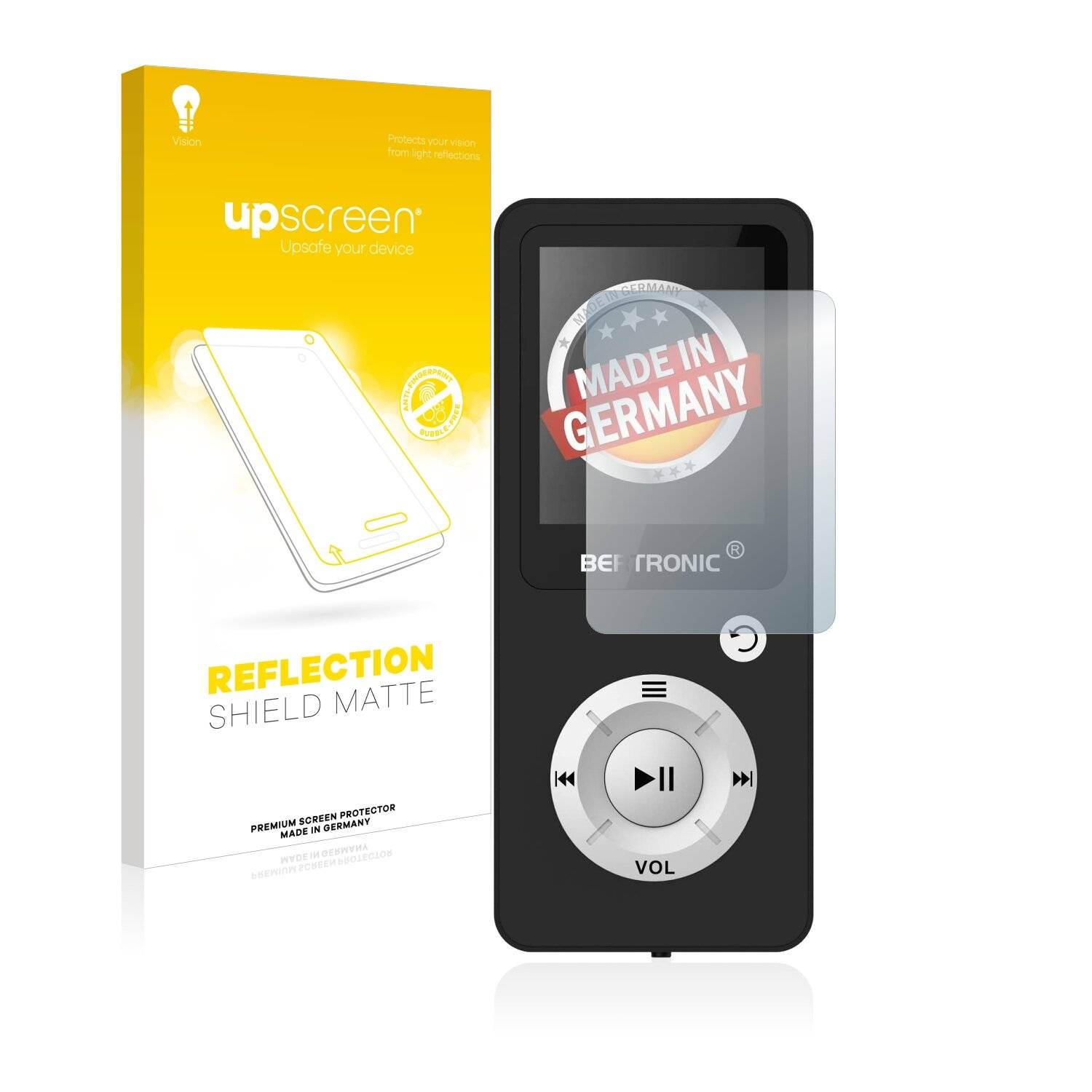 upscreen Reflection Shield Matte Premium Displayschutzfolie für Bertronic