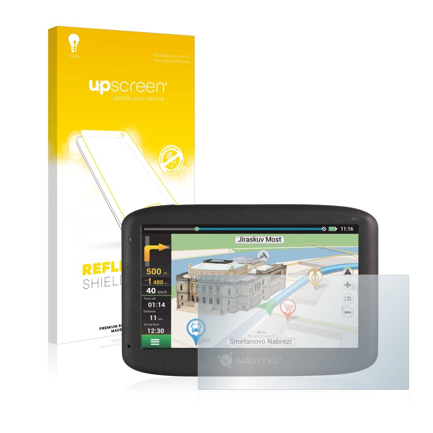 upscreen Reflection Shield Matte Premium Displayschutzfolie für Navitel
