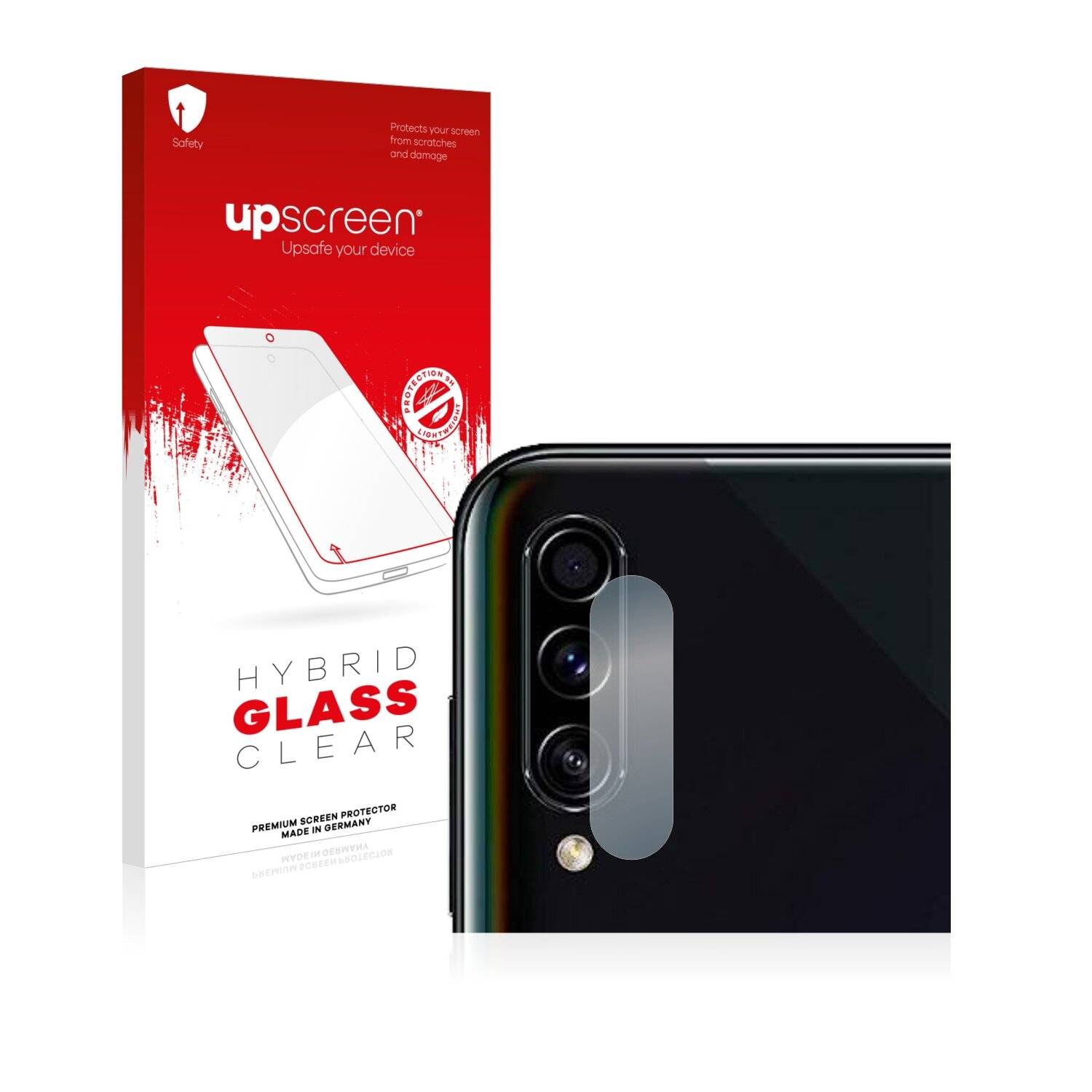 upscreen Hybrid Glass Clear Premium Schutzglas Folie für Samsung Galaxy A50s (NUR