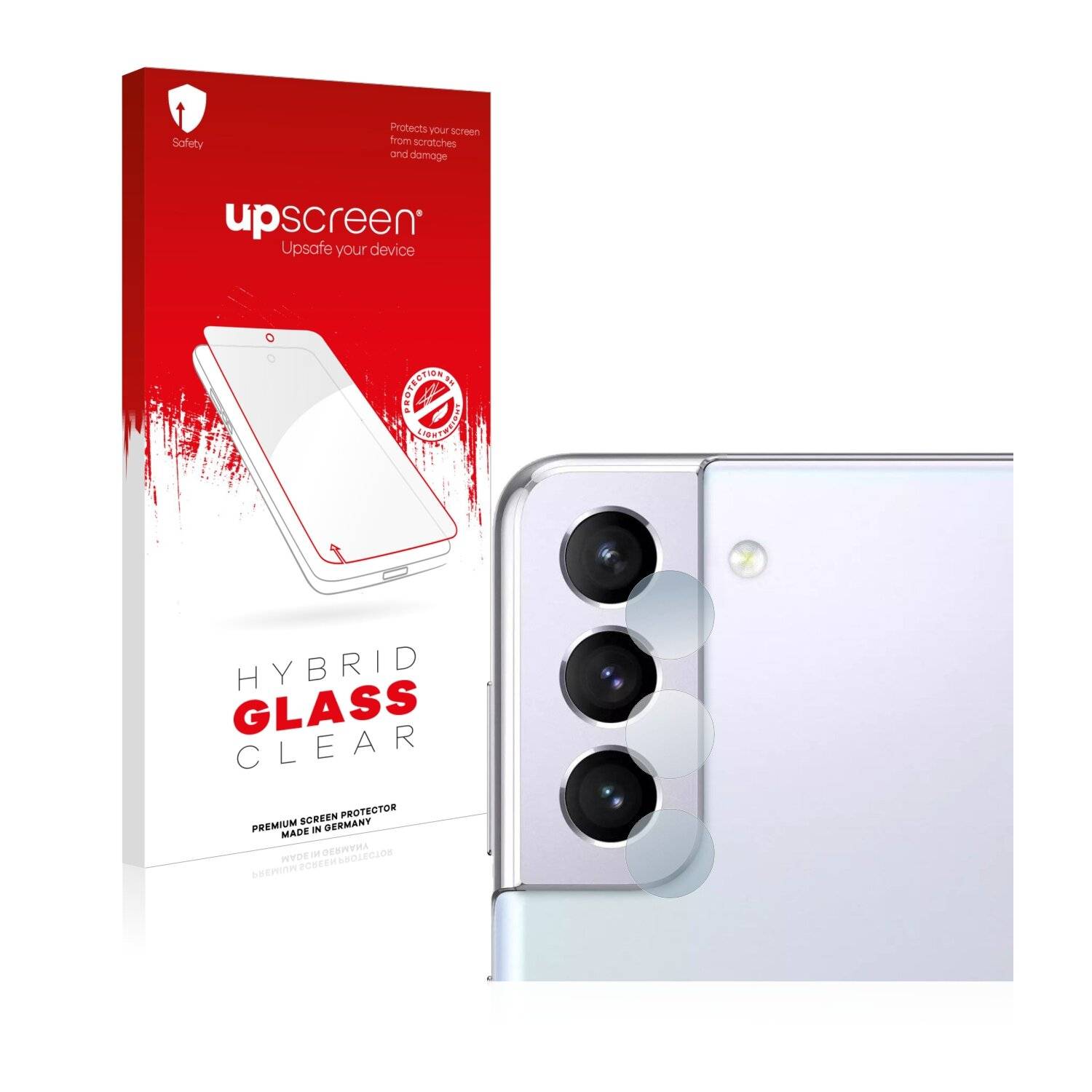 upscreen Hybrid Glass Clear Premium Schutzglas Folie für Samsung Galaxy S21 (NUR