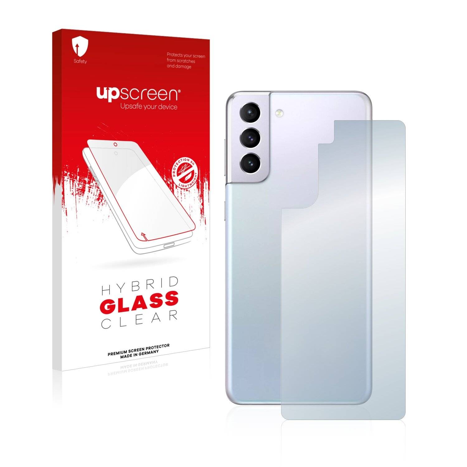 upscreen Hybrid Glass Clear Premium Schutzglas Folie für Samsung Galaxy S21