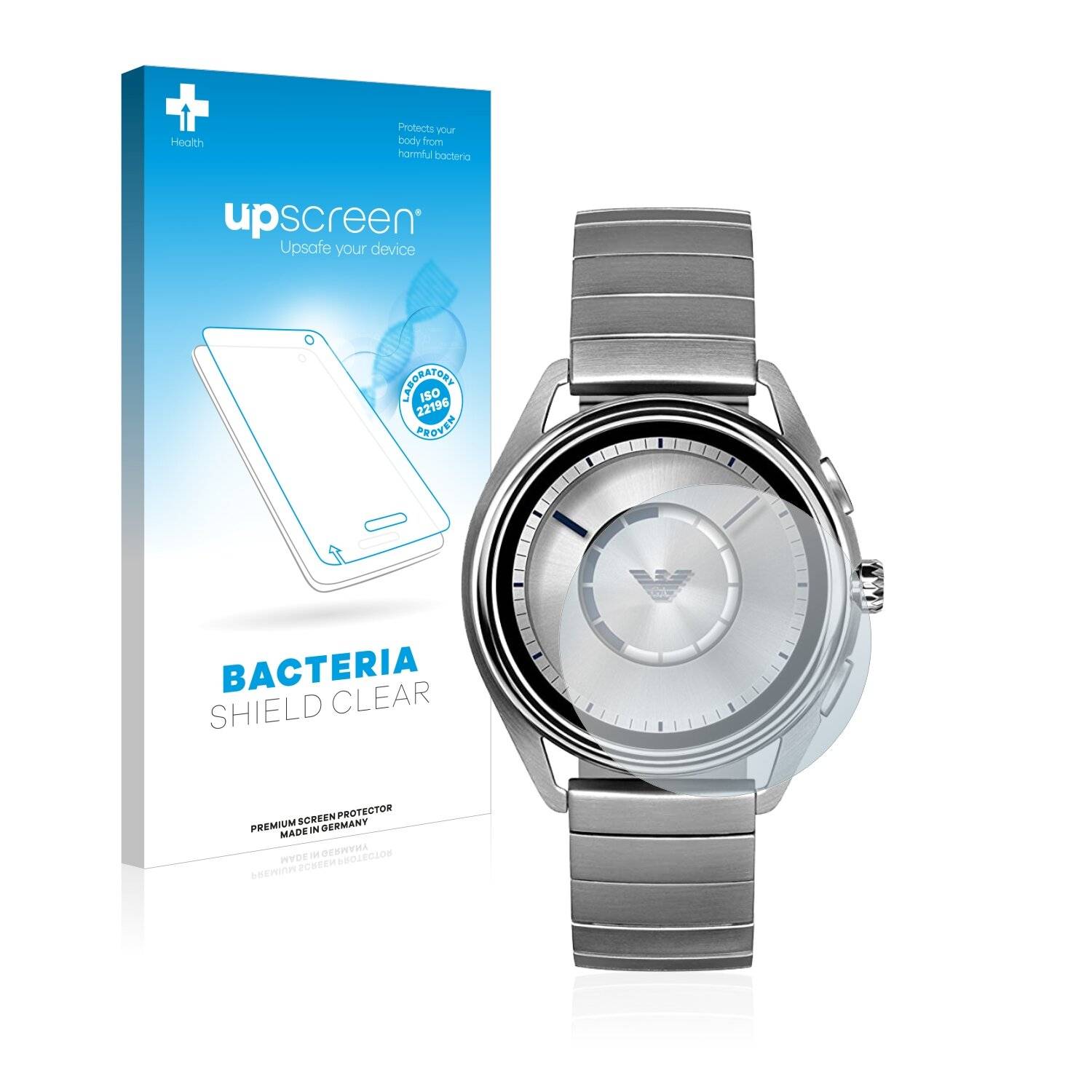 upscreen Bacteria Shield Clear Premium Antibakterielle Displayschutzfolie für Emporio Armani