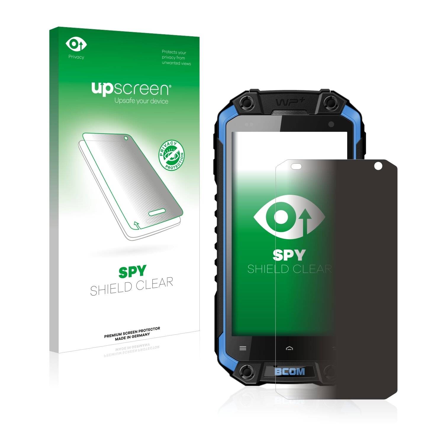 upscreen Spy Shield Clear Premium Blickschutzfolie für BCom Rough Pro