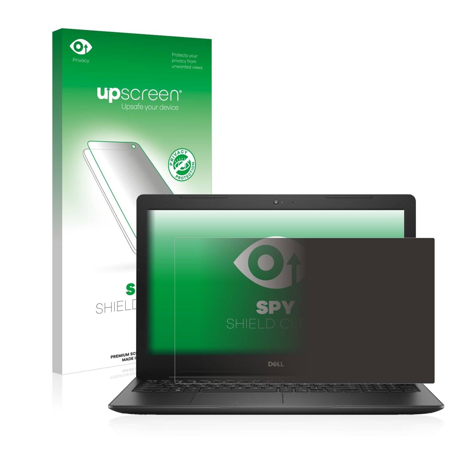 upscreen Spy Shield Clear Premium Blickschutzfolie für Dell Inspiron 15