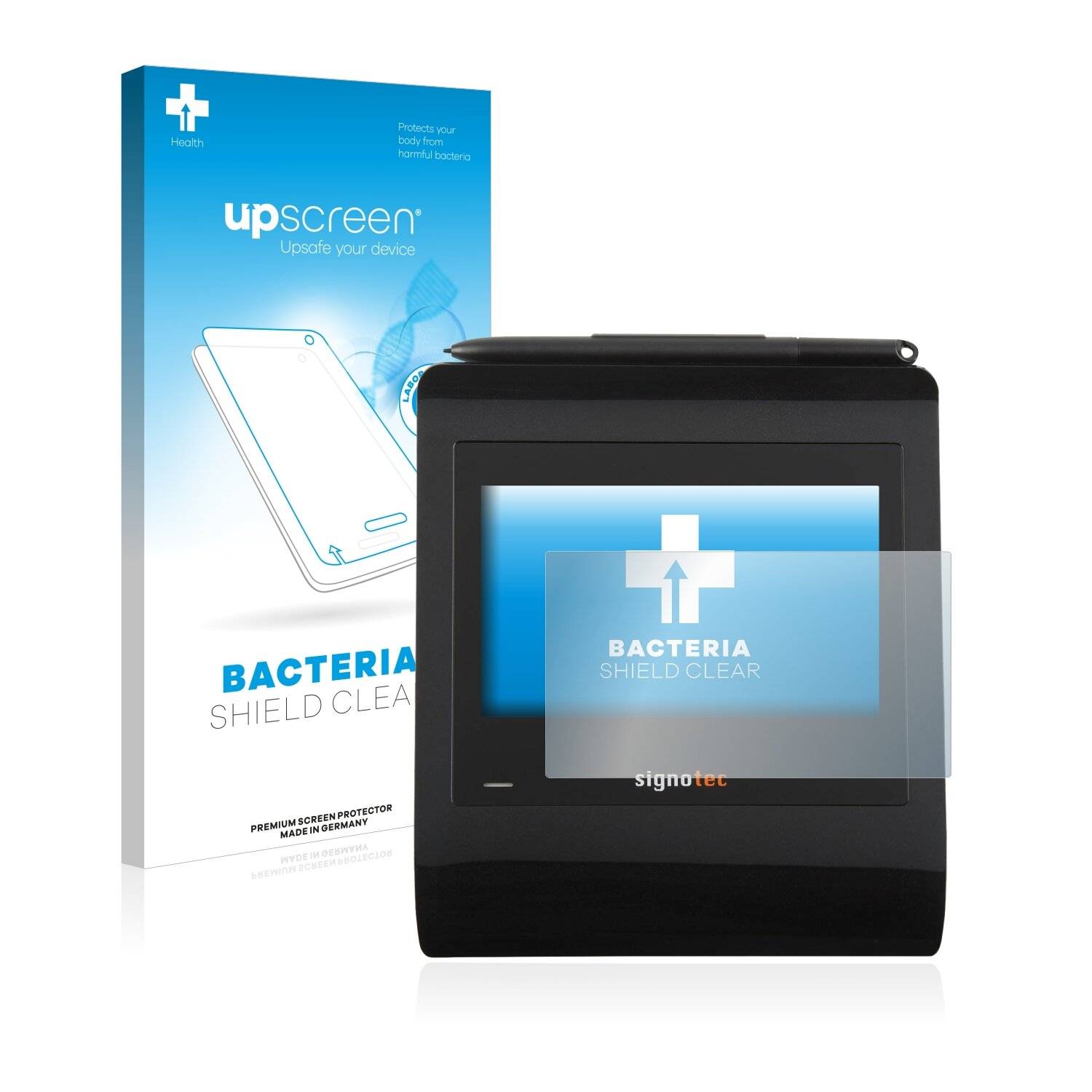 upscreen Bacteria Shield Clear Premium Antibakterielle Displayschutzfolie für Signotec