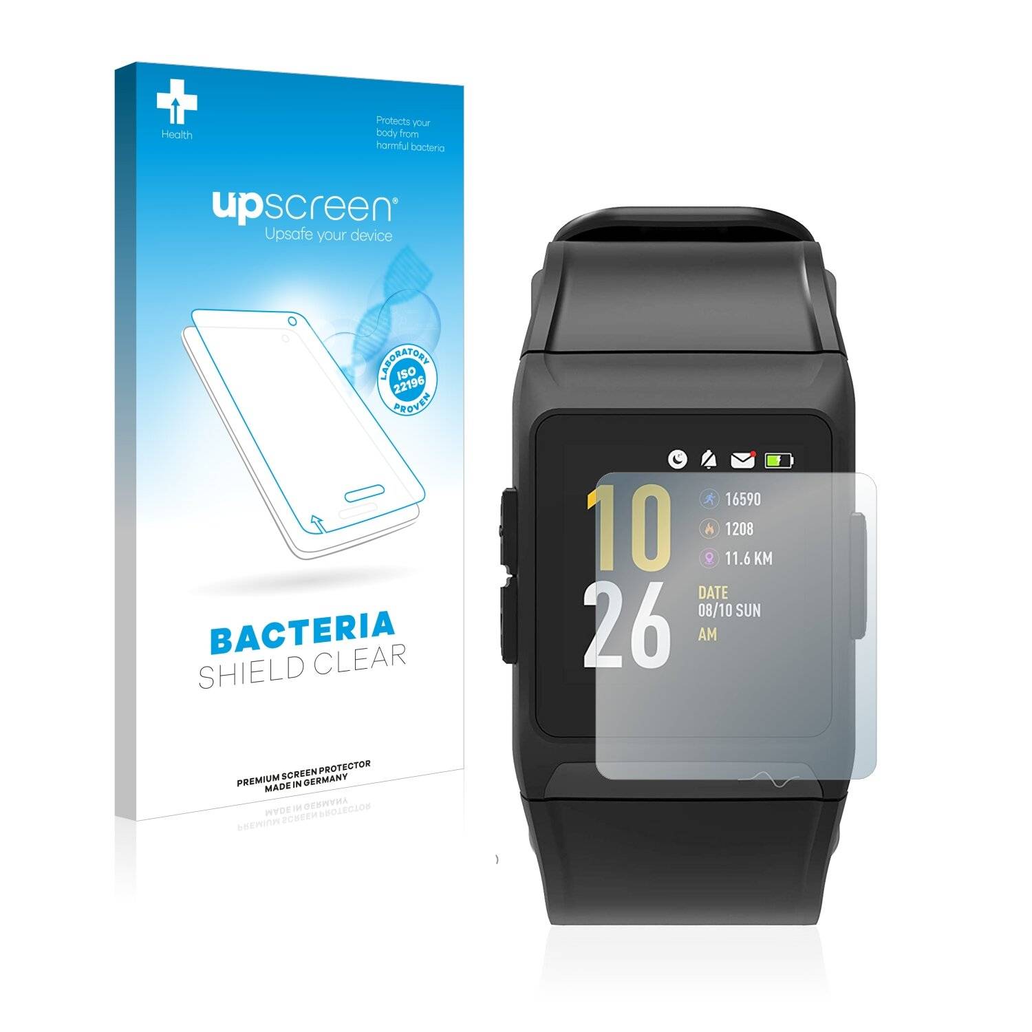 upscreen Bacteria Shield Clear Premium Antibakterielle Displayschutzfolie für Swisstone SW