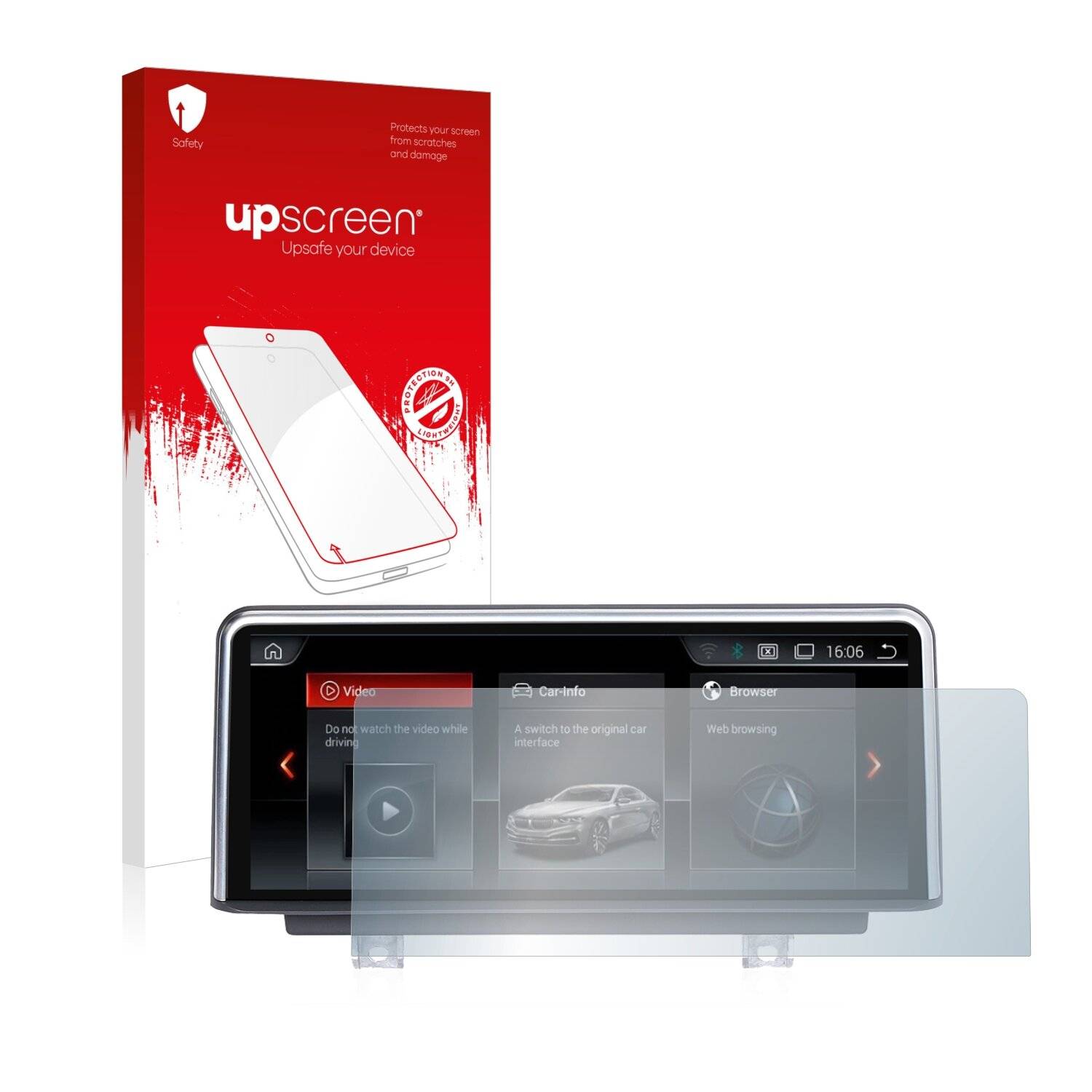 upscreen Hybrid Glass Clear Premium Schutzglas Folie für BMW 2 F45 2014-2017 Infotainment