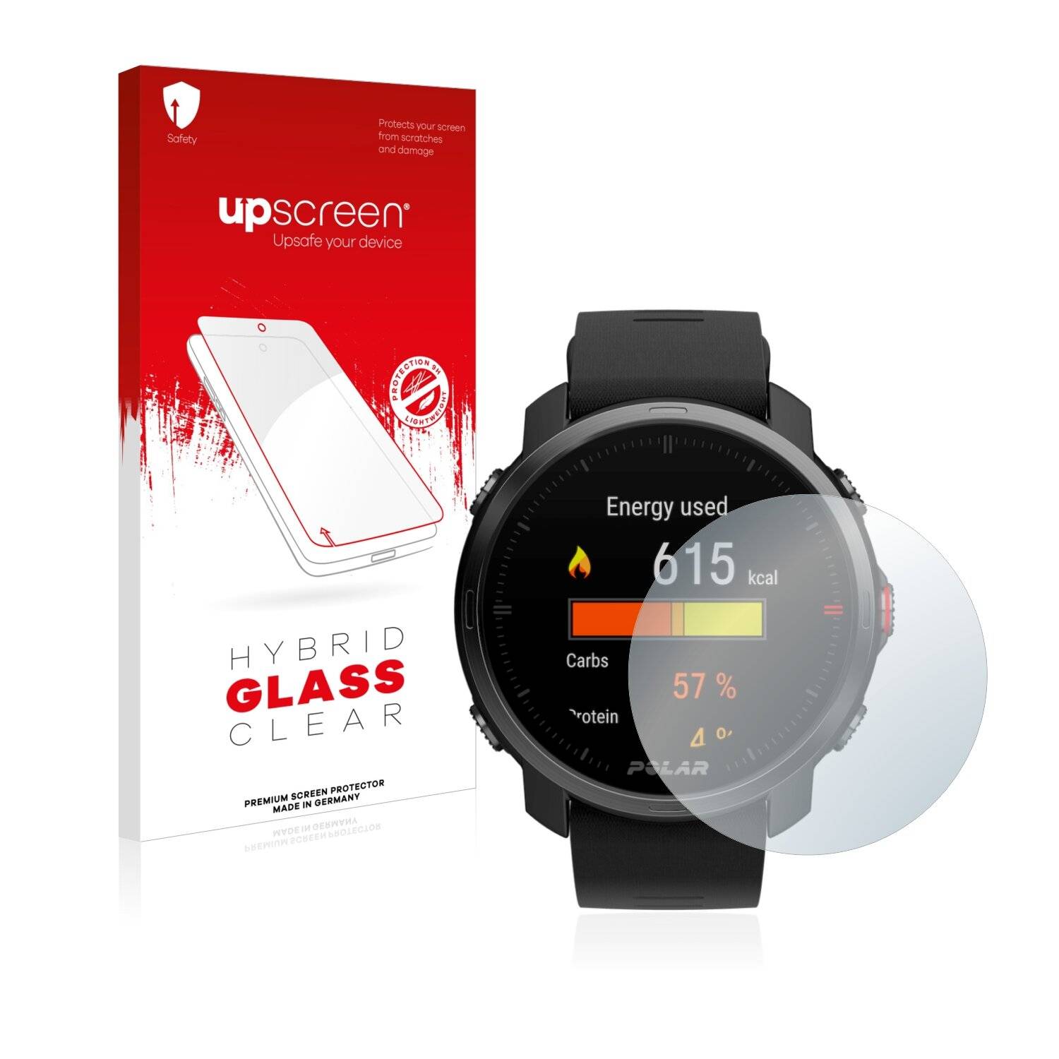 upscreen Hybrid Glass Clear Premium Schutzglas Folie für Polar Grit
