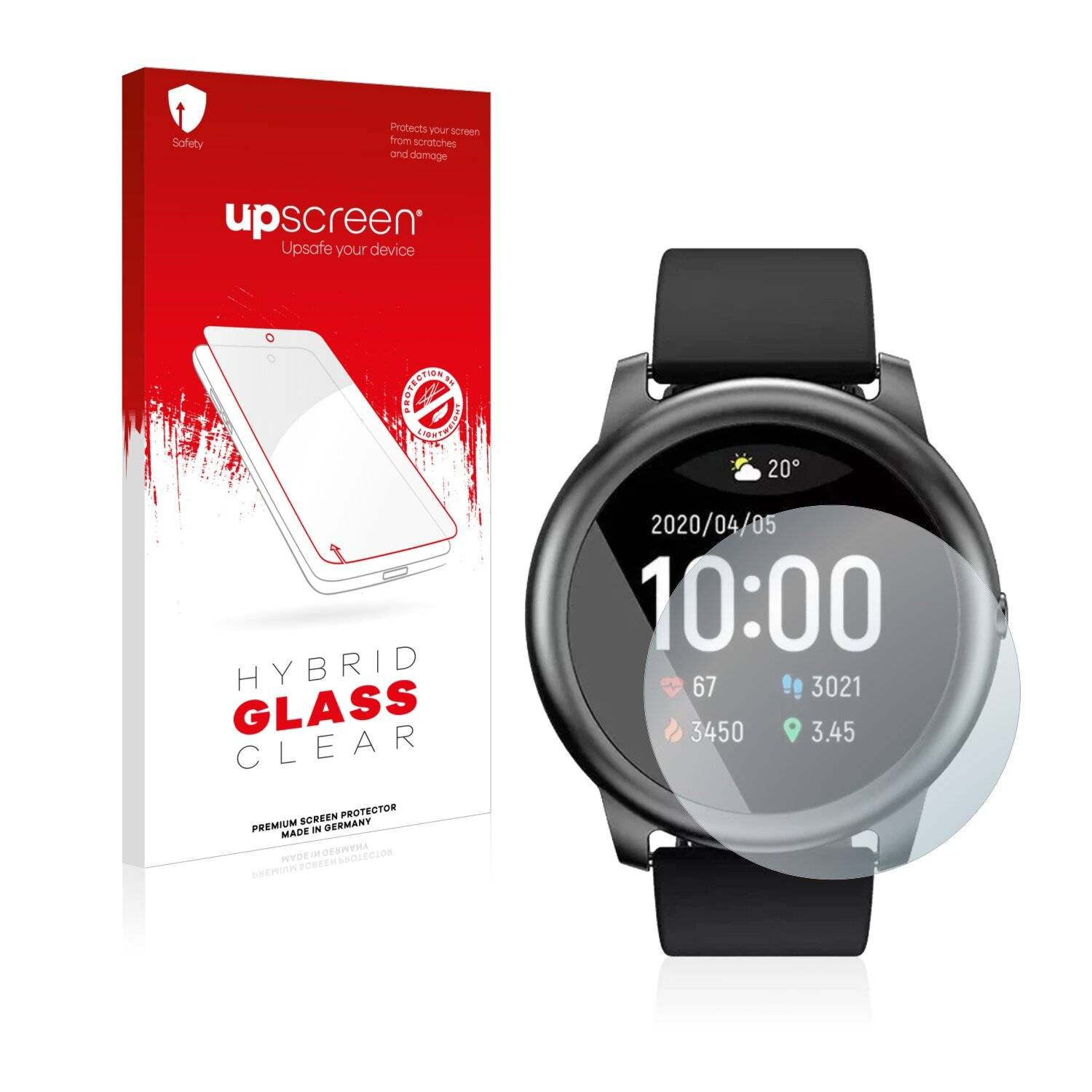 upscreen Hybrid Glass Clear Premium Schutzglas Folie für Xiaomi Haylou Solar