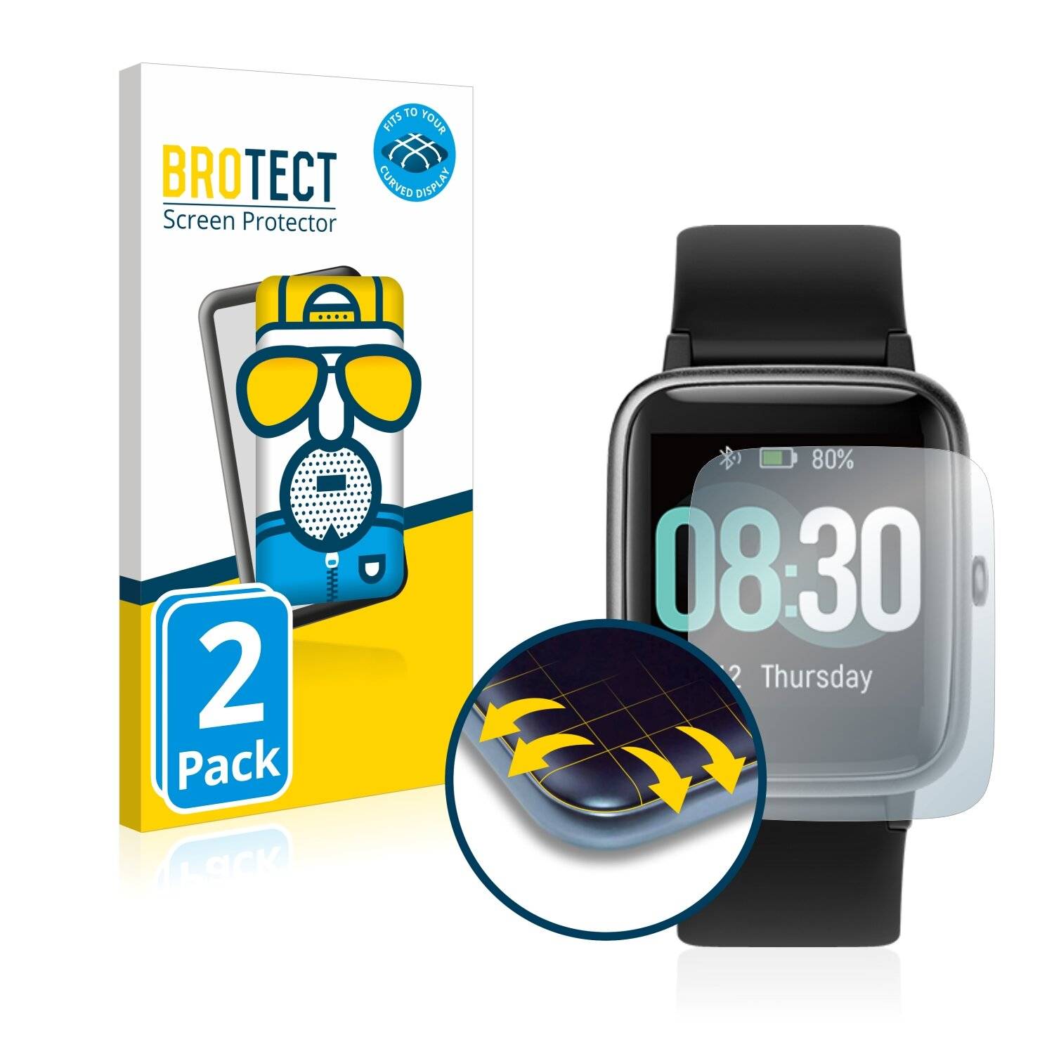 2x BROTECT Flex Matte Full-Cover Displayschutzfolie für Arbily