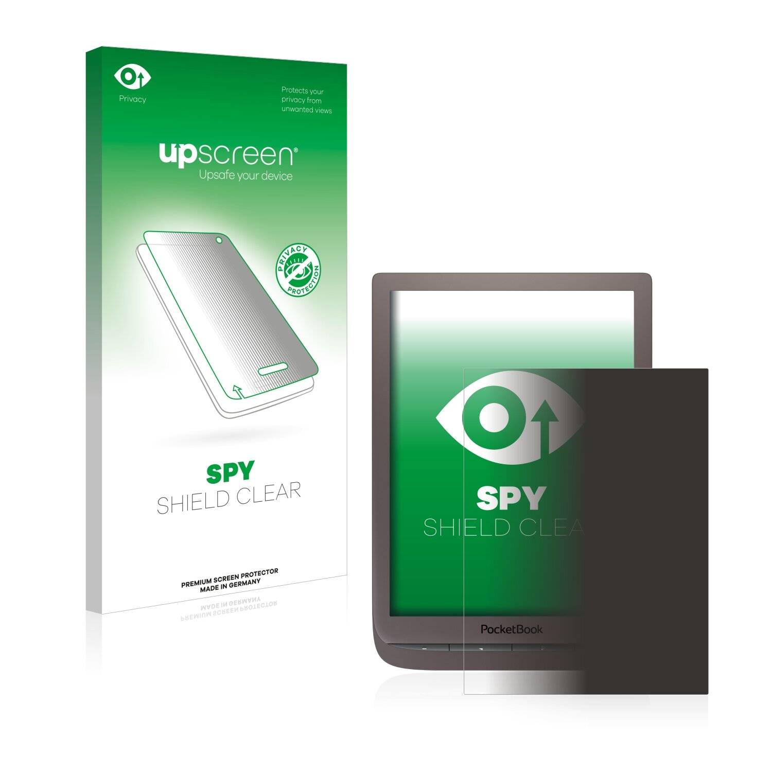 upscreen Spy Shield Clear Premium Blickschutzfolie für PocketBook InkPad 3