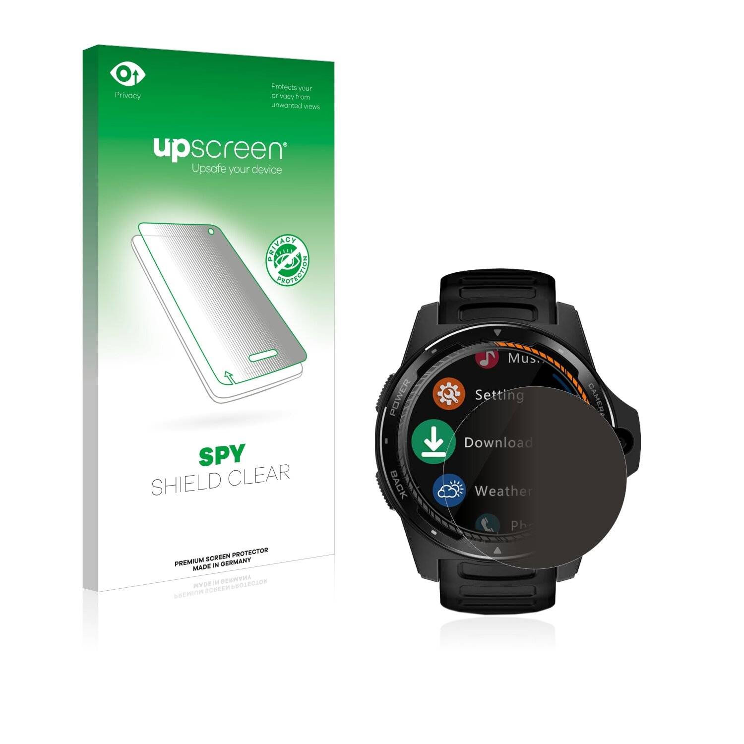 upscreen Spy Shield Clear Premium Blickschutzfolie für Zeblaze Thor