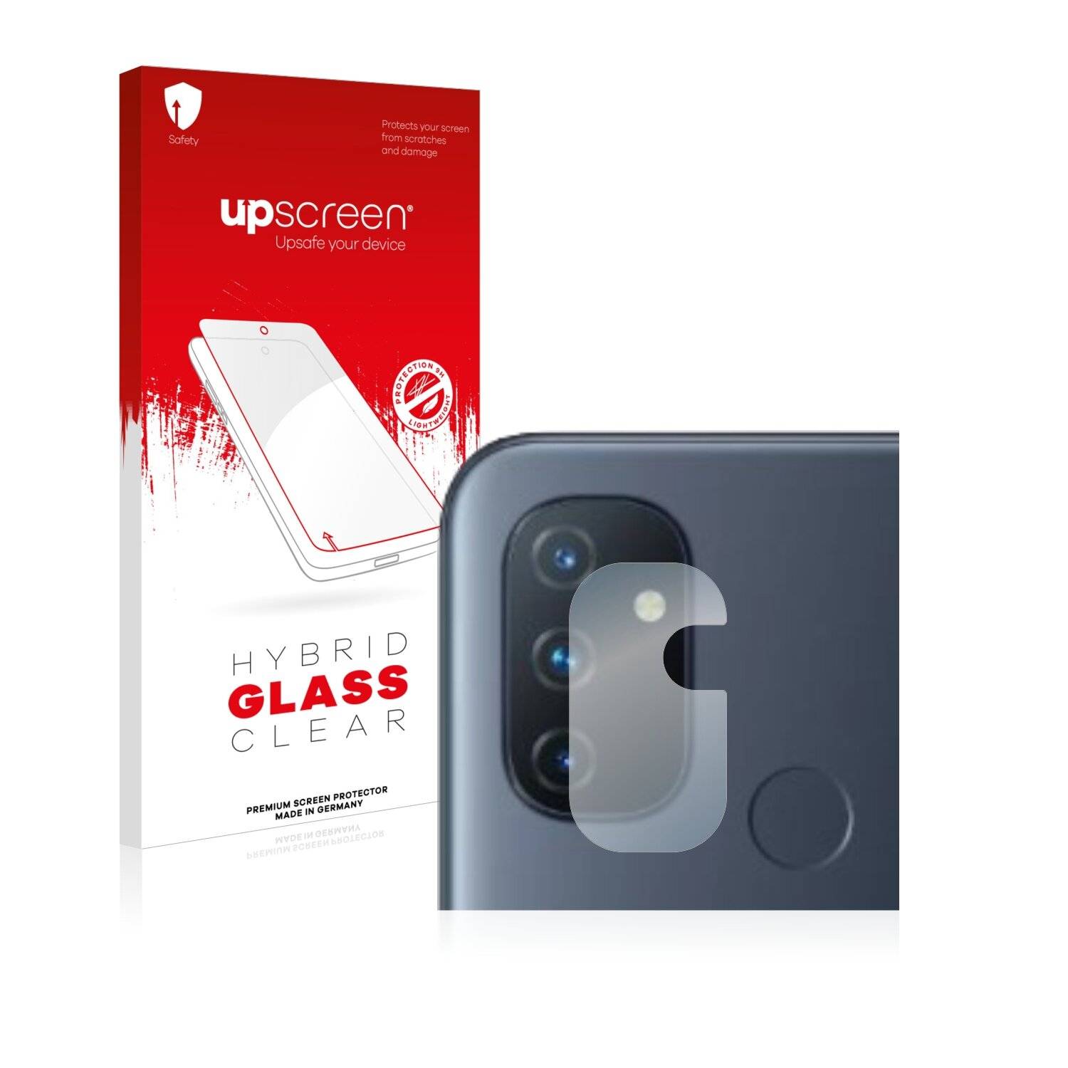 upscreen Hybrid Glass Clear Premium Schutzglas Folie für OnePlus Nord N100 (NUR