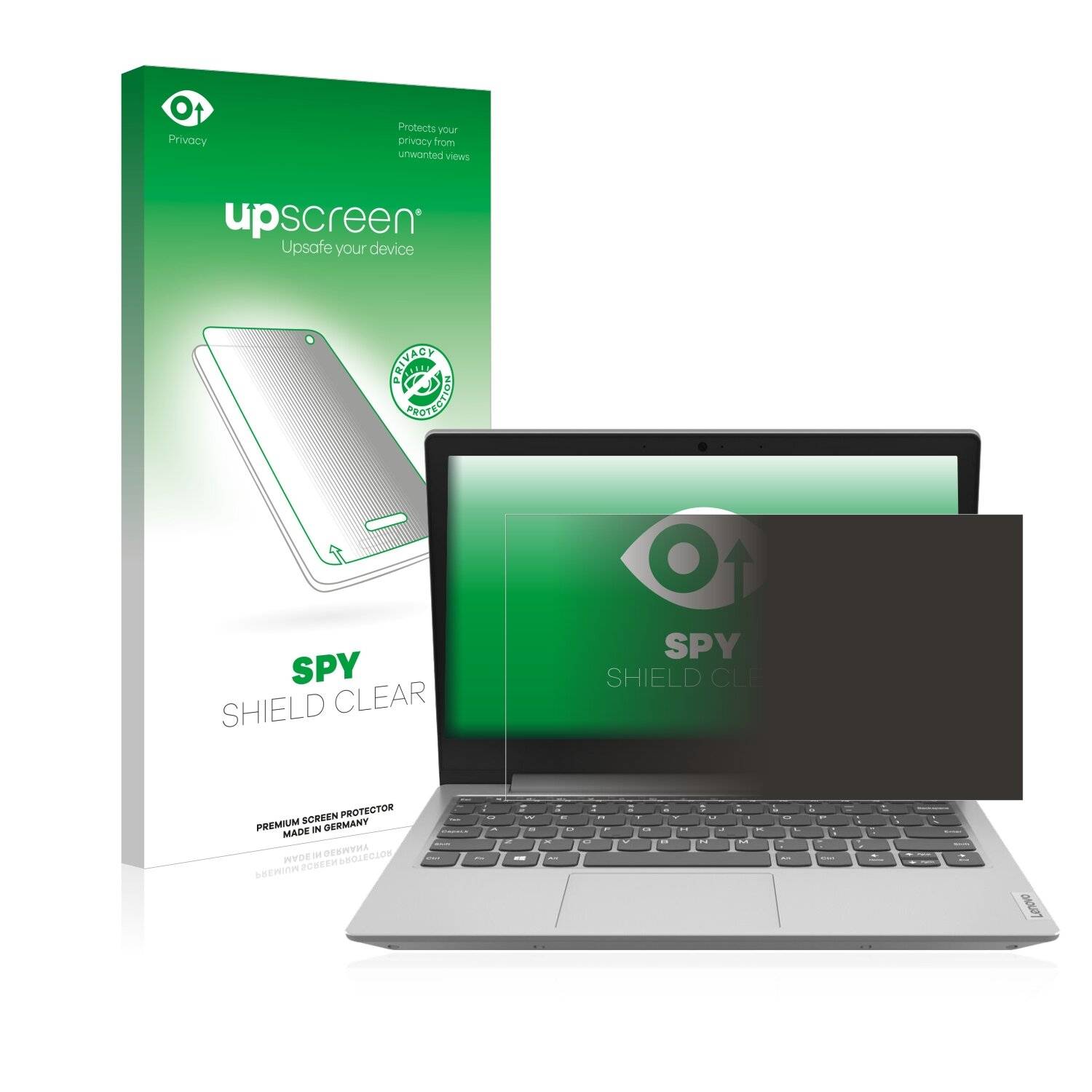 upscreen Spy Shield Clear Premium Blickschutzfolie für Lenovo IdeaPad Slim 1