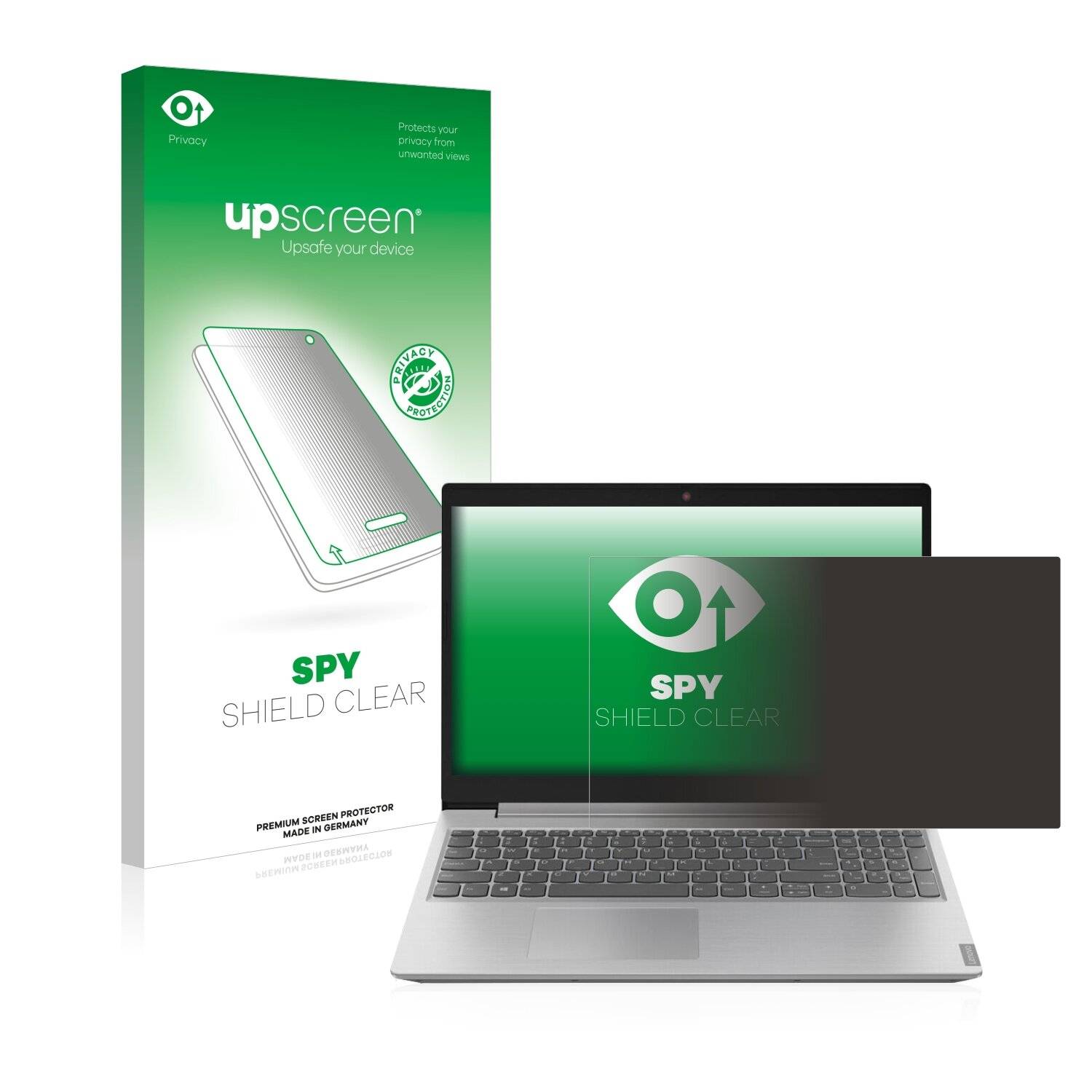 upscreen Spy Shield Clear Premium Blickschutzfolie für Lenovo IdeaPad L340
