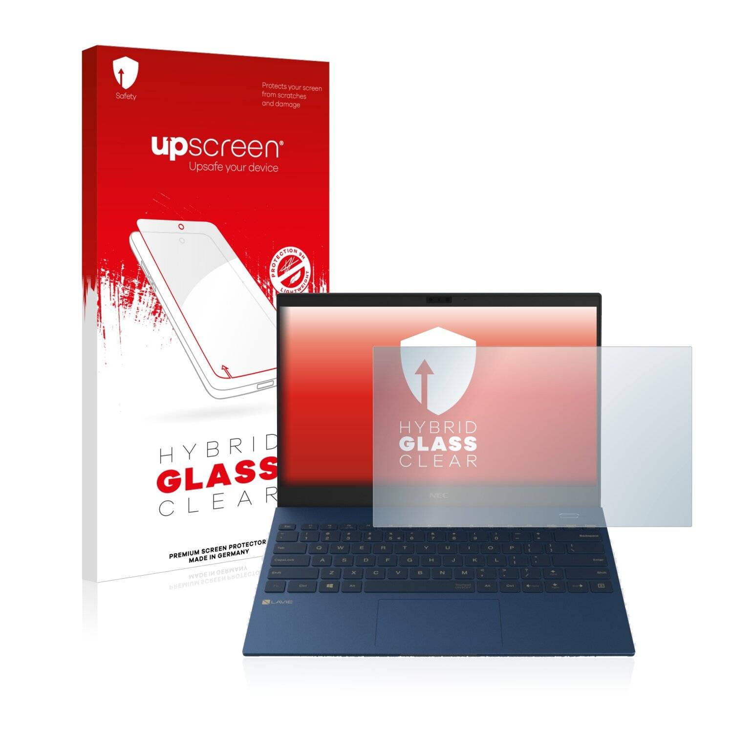 upscreen Hybrid Glass Clear Premium Schutzglas Folie für Lenovo Nec Lavie Pro