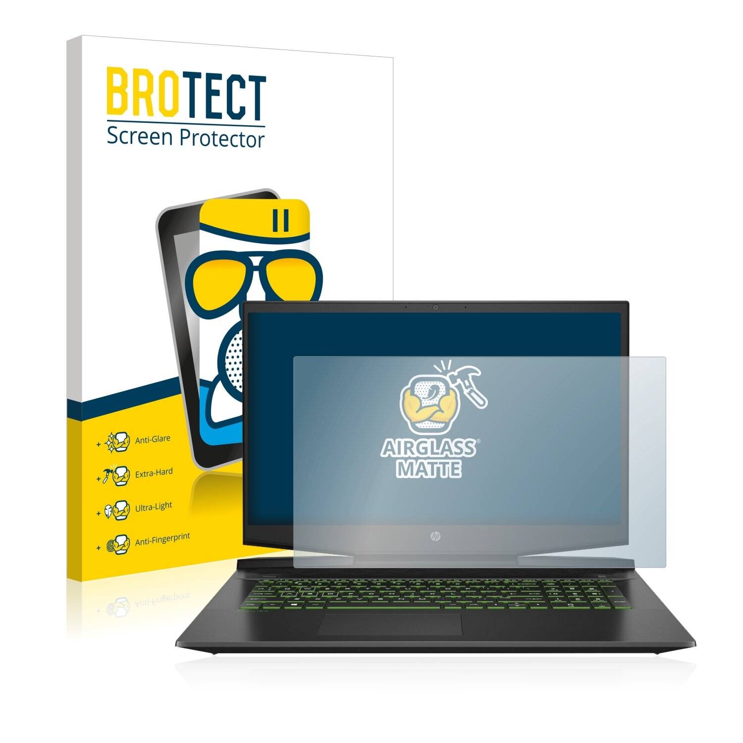 BROTECT AirGlass Matte Schutzglas Folie für HP Pavilion