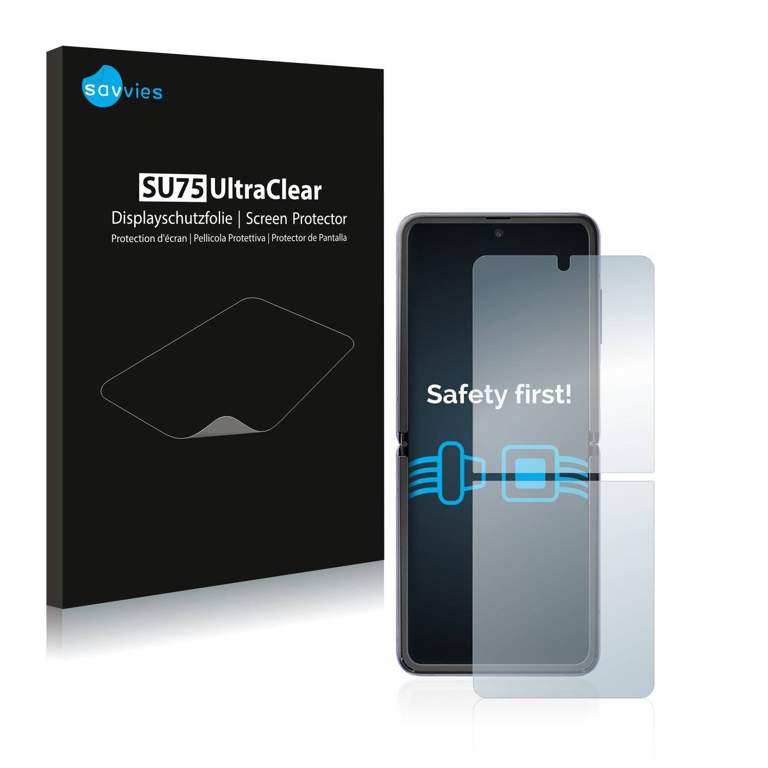 18x Savvies SU75 Displayschutzfolie für Samsung Galaxy Z