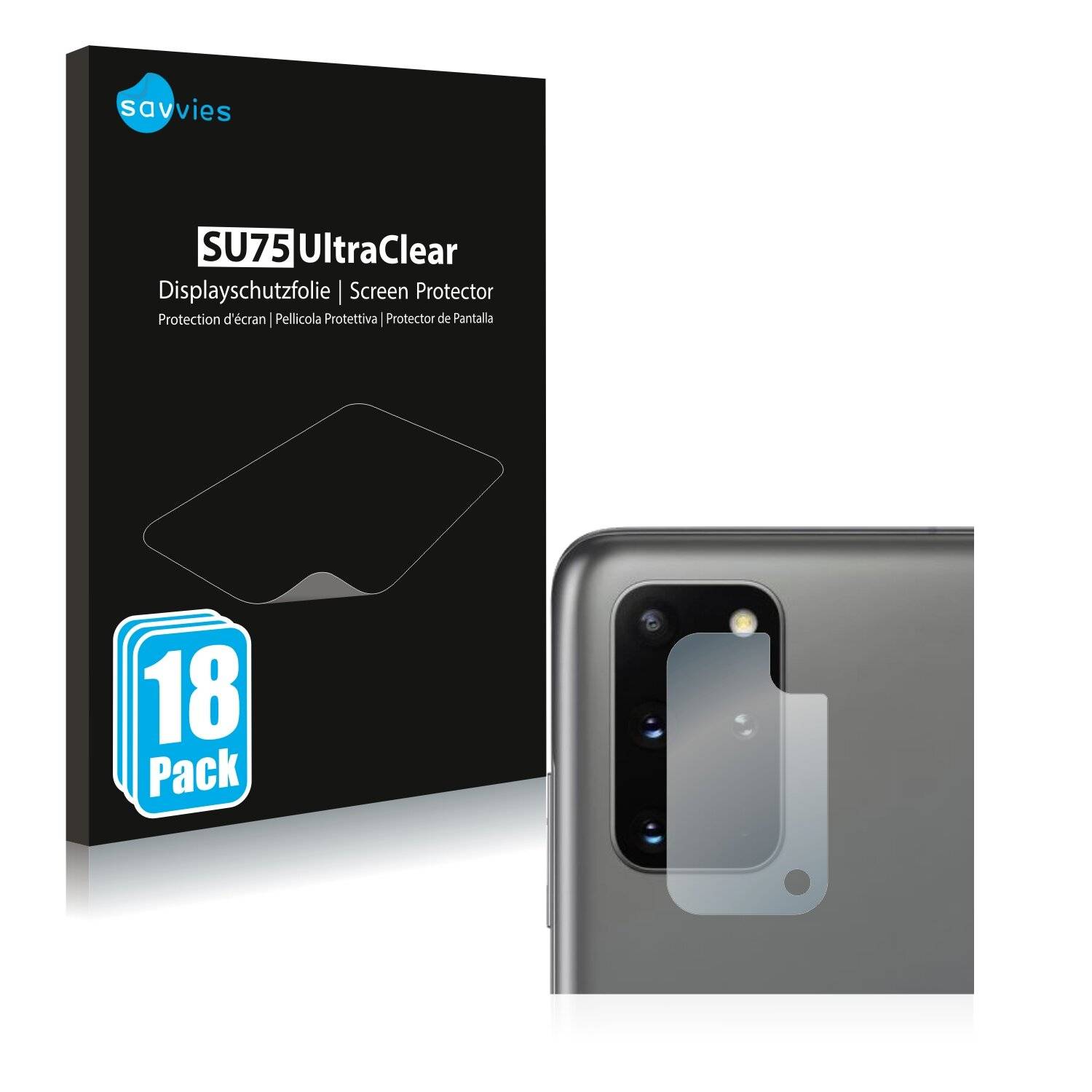 18x Savvies SU75 Displayschutzfolie für Samsung Galaxy S20 Plus (NUR
