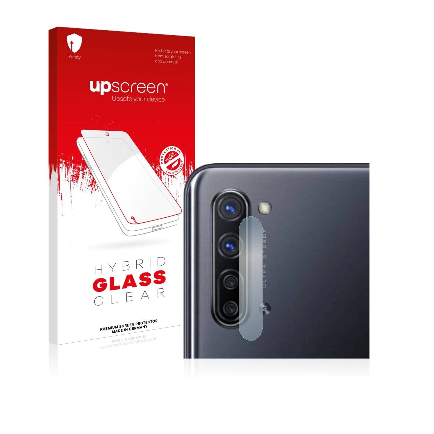 upscreen Hybrid Glass Clear Premium Schutzglas Folie für Oppo Find X2 Lite (NUR
