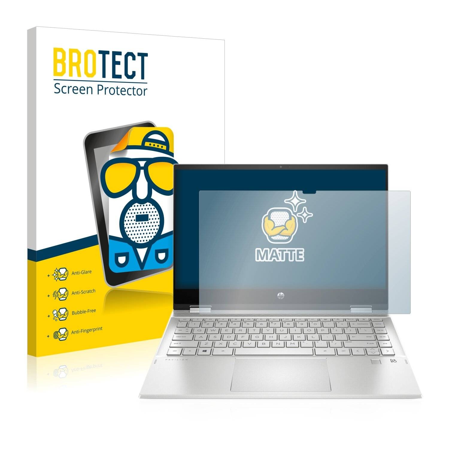 BROTECT Matte Displayschutzfolie für HP Pavilion x360 14-dw0425ng - Entspiegelt,