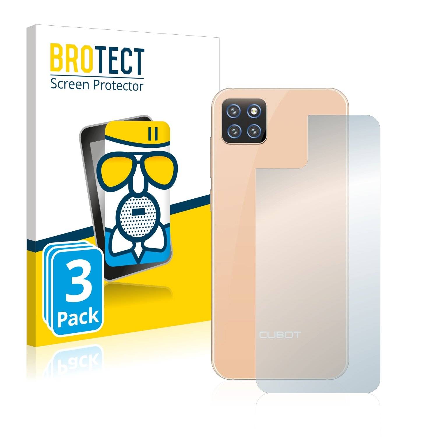 3x BROTECT AirGlass Matte Schutzglas Folie für Cubot X20 Pro
