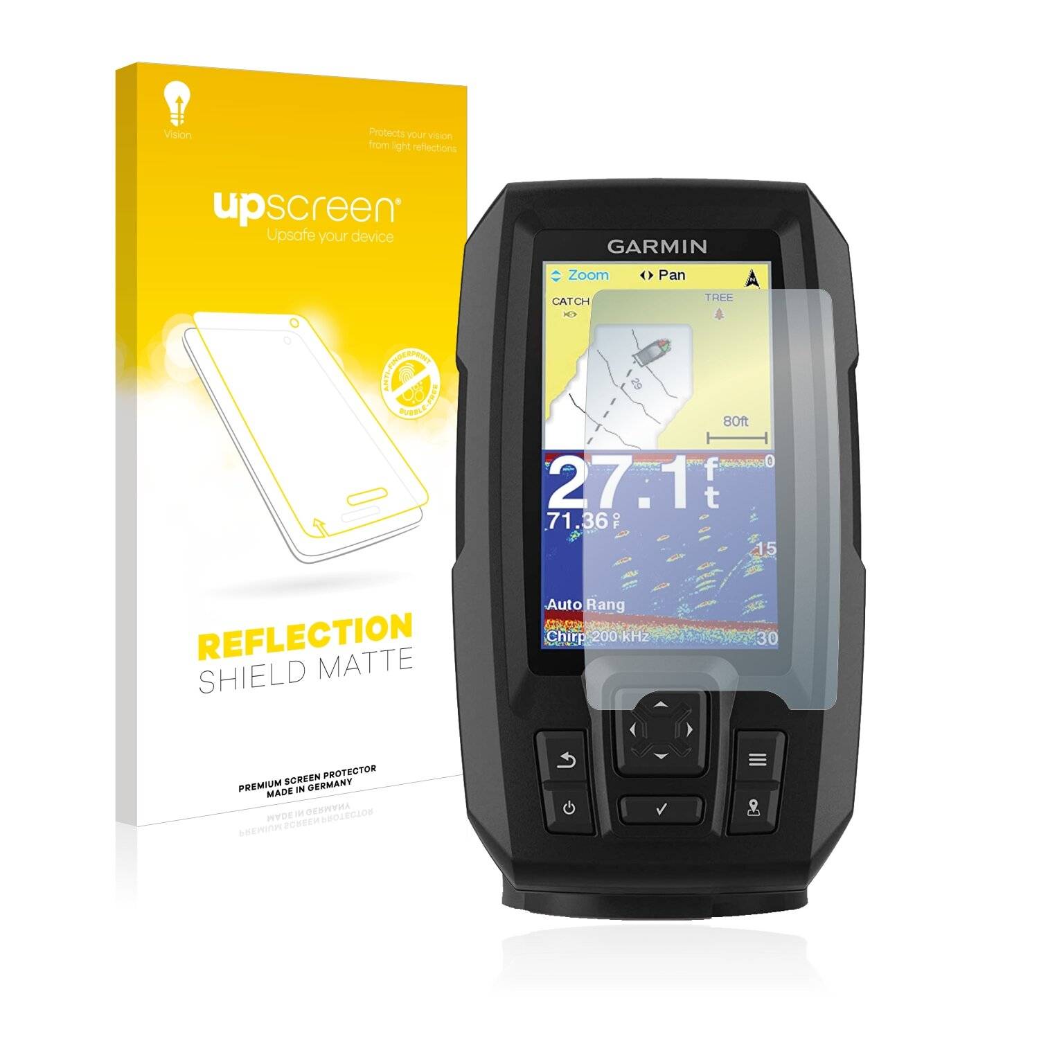 upscreen Reflection Shield Matte Premium Displayschutzfolie für Garmin Striker Vivid