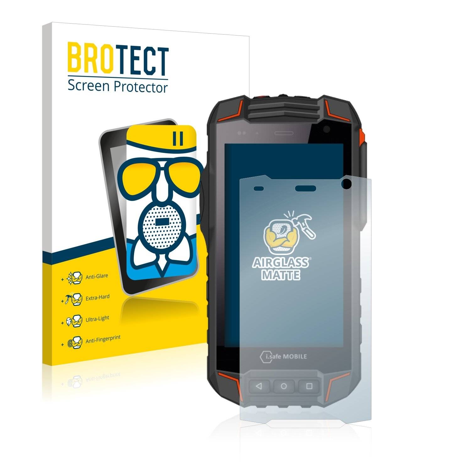 BROTECT AirGlass Matte Schutzglas Folie für i.safe