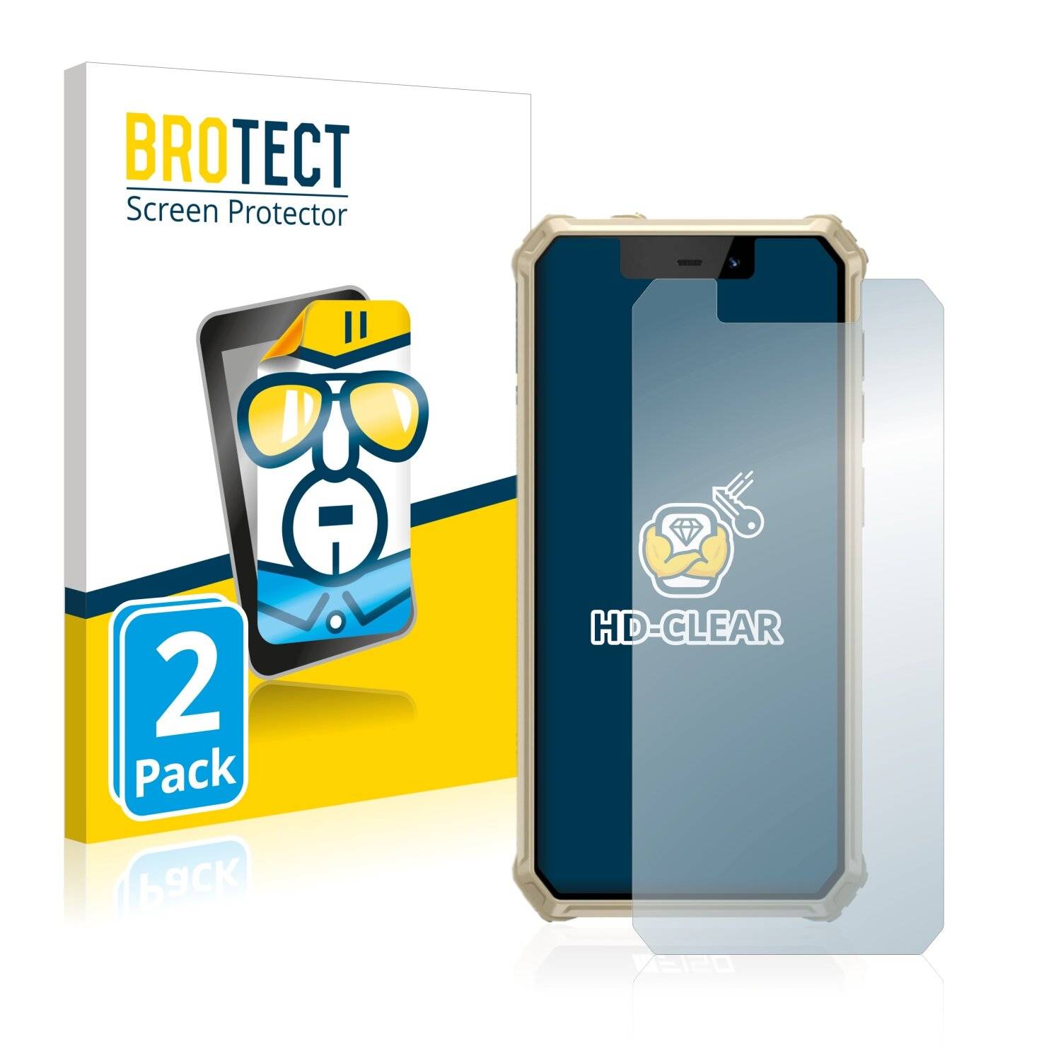 2x BROTECT HD-Clear Displayschutzfolie für Oukitel F150