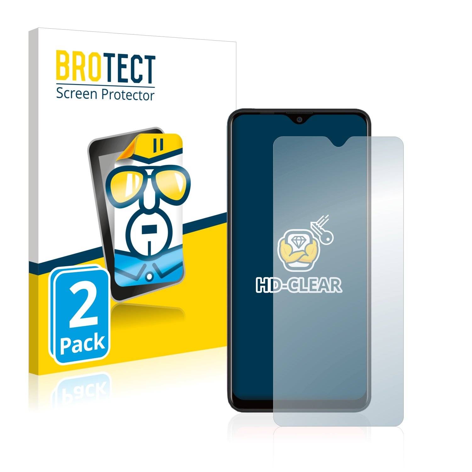 2x BROTECT HD-Clear Displayschutzfolie für Blackview A80