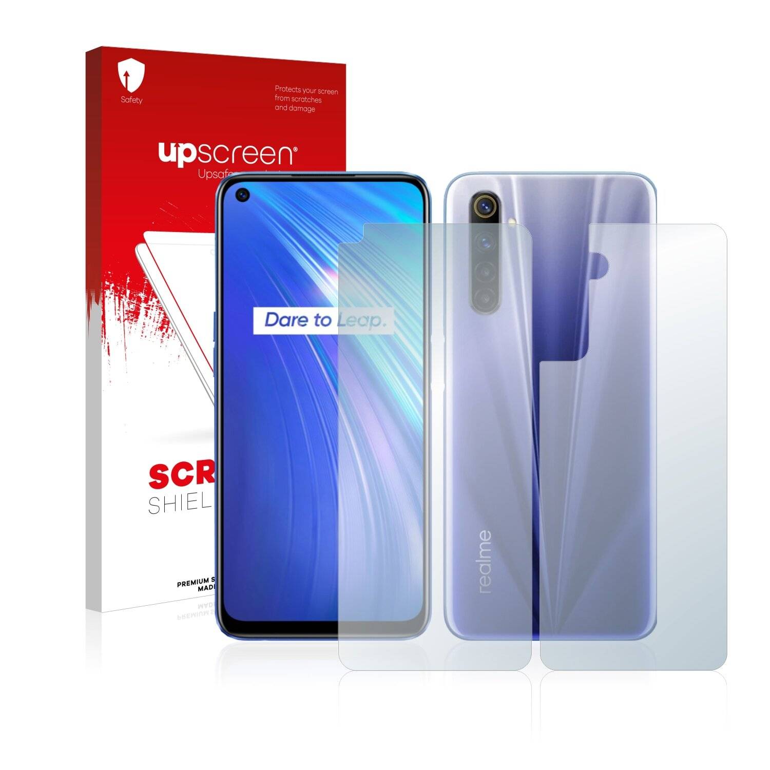 upscreen Scratch Shield Clear Premium Displayschutzfolie für Realme 6 (Vorder +