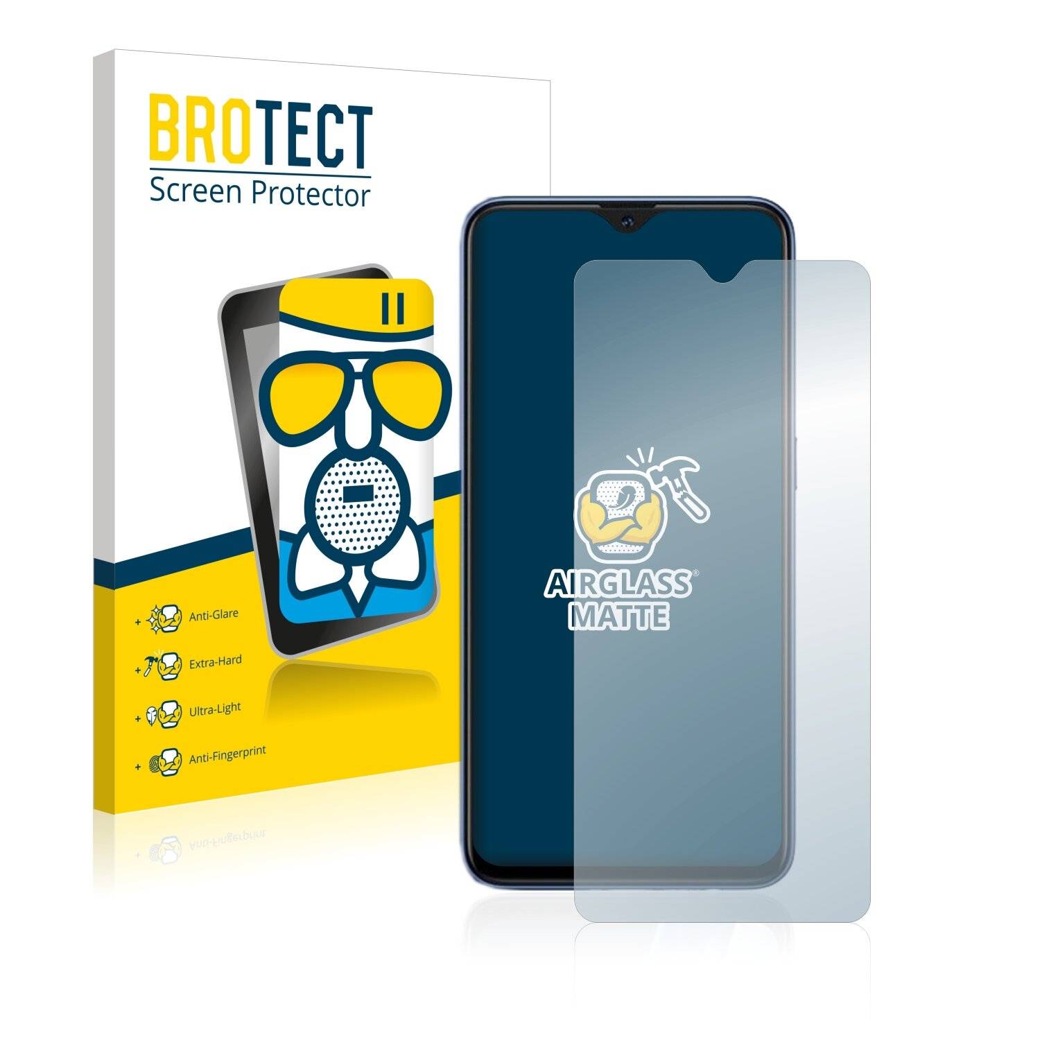BROTECT AirGlass Matte Schutzglas Folie für Oppo