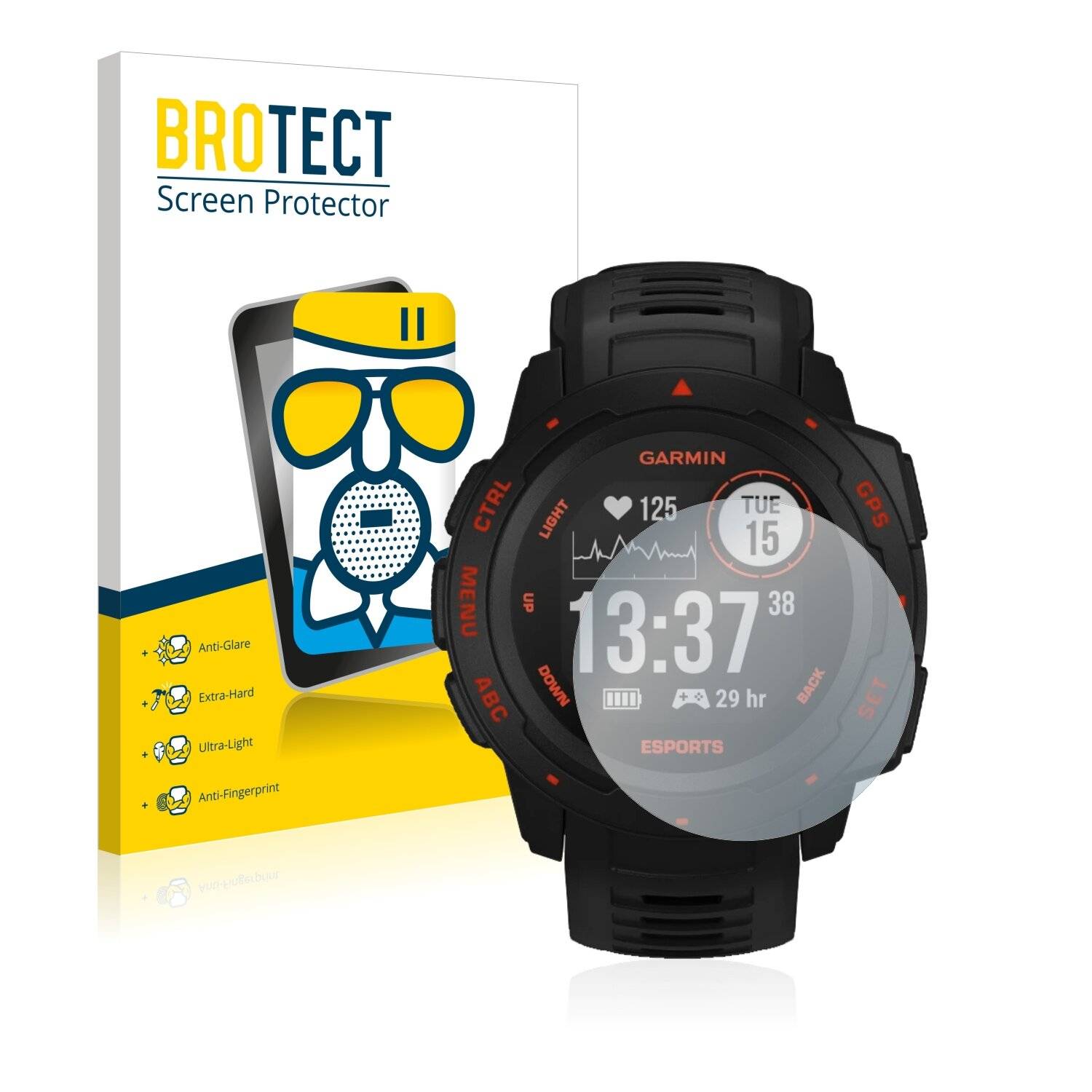 BROTECT AirGlass Matte Schutzglas Folie für Garmin Instinct