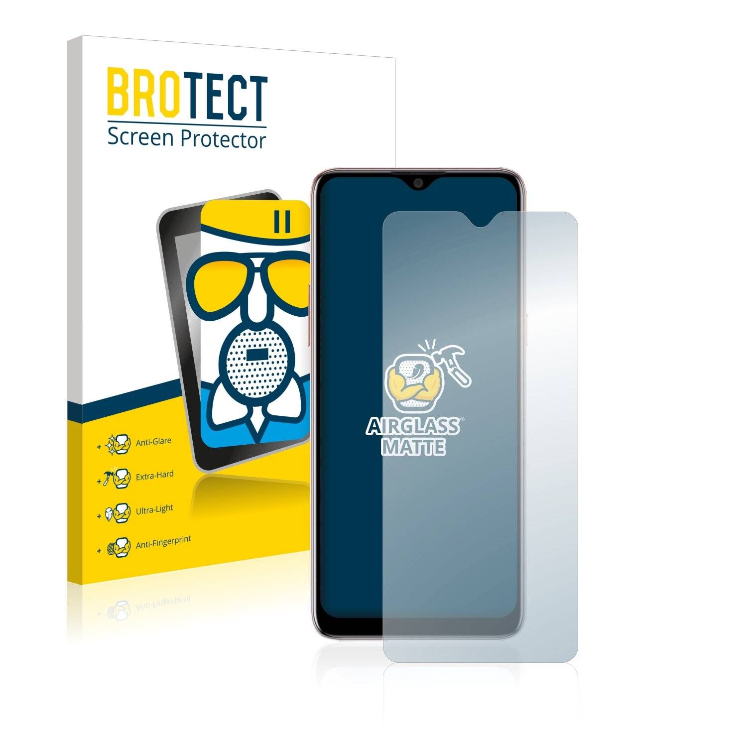 BROTECT AirGlass Matte Schutzglas Folie für HTC Desire 20