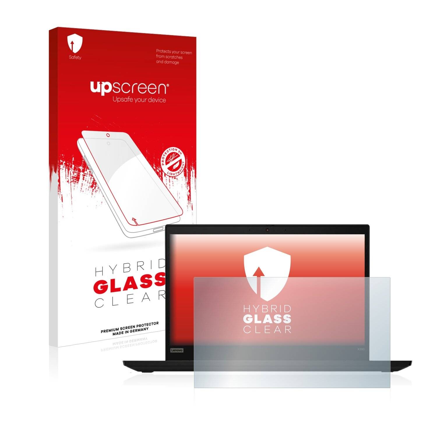 upscreen Hybrid Glass Clear Premium Schutzglas Folie für Lenovo ThinkPad X395