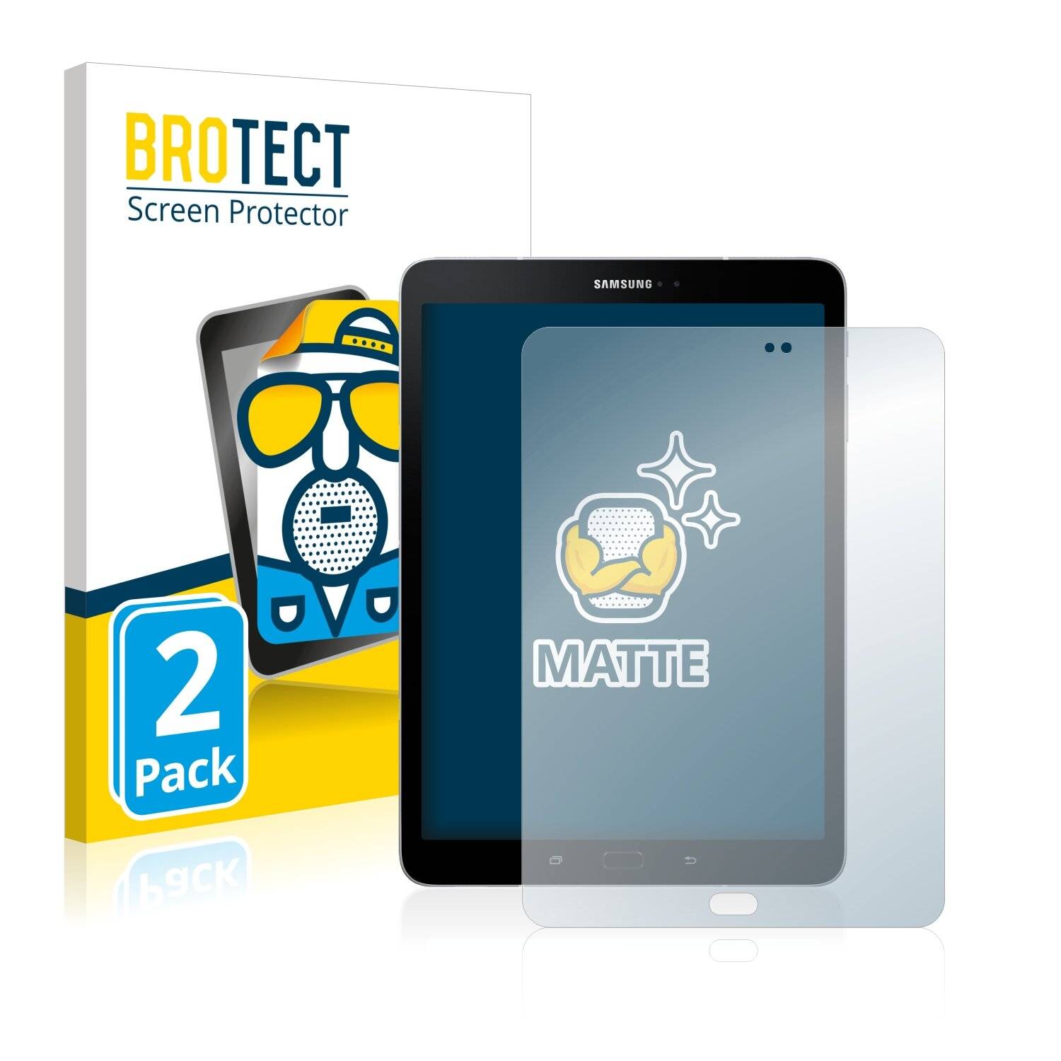 2x BROTECT Matte Displayschutzfolie für Samsung Galaxy Tab S3 - Entspiegelt,