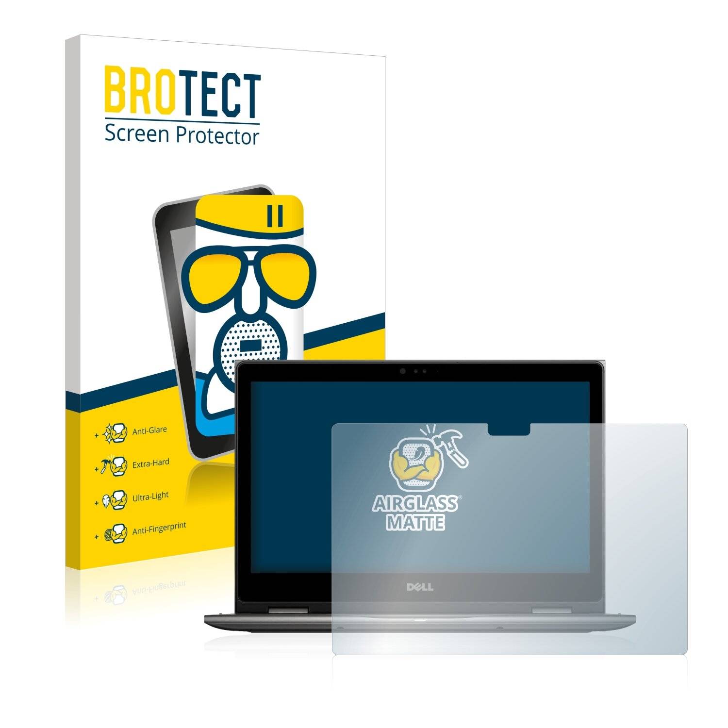 BROTECT AirGlass Matte Schutzglas Folie für Dell Inspiron 13
