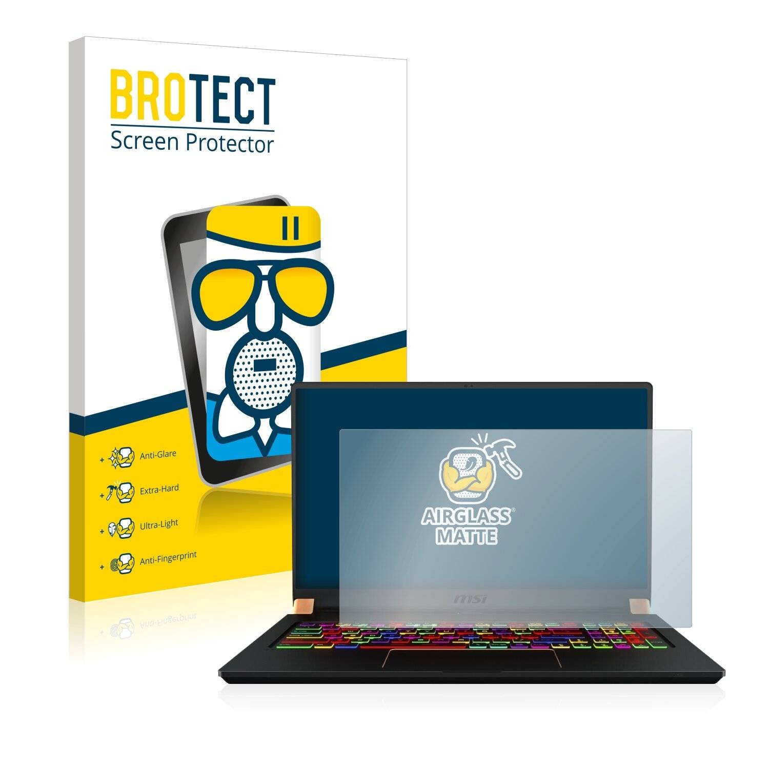 BROTECT AirGlass Matte Schutzglas Folie für MSI GS75
