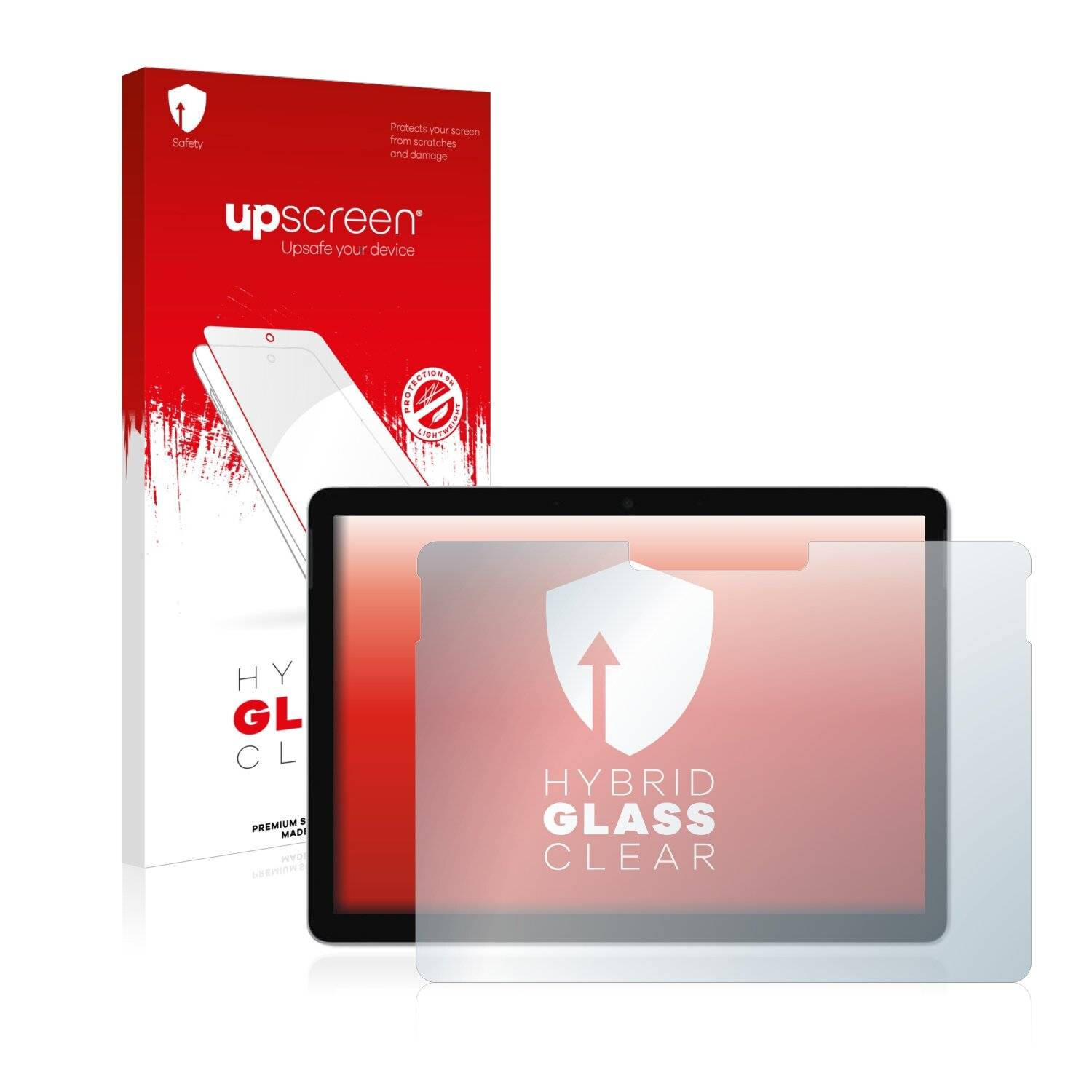 upscreen Hybrid Glass Clear Premium Schutzglas Folie für Microsoft Surface Go 2