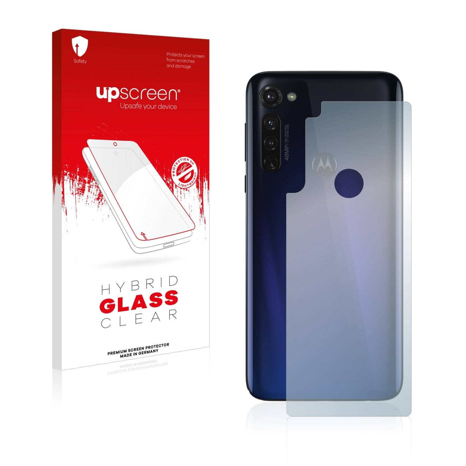 upscreen Hybrid Glass Clear Premium Schutzglas Folie für Motorola Moto G Stylus