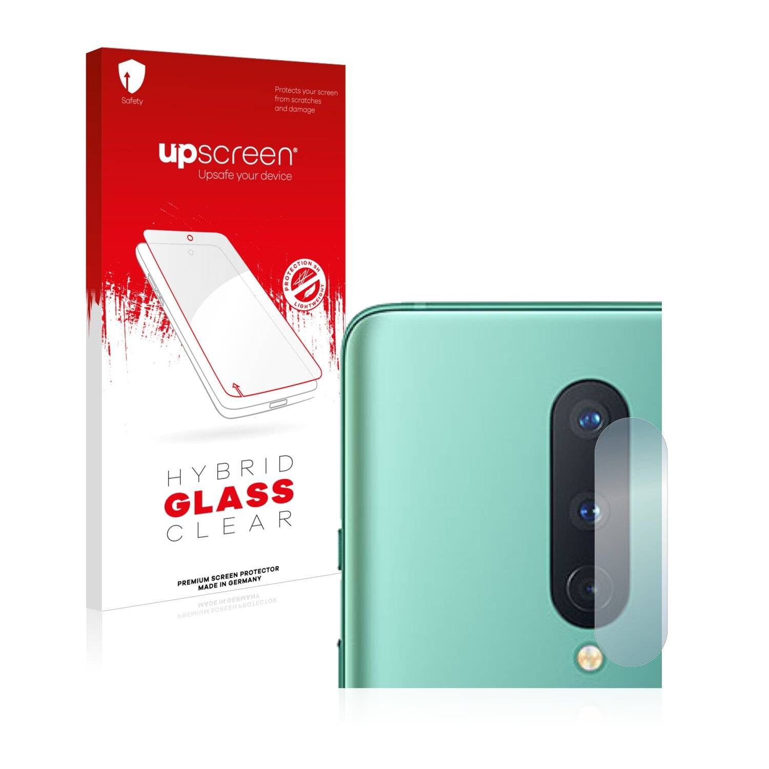 upscreen Hybrid Glass Clear Premium Schutzglas Folie für OnePlus 8 (NUR