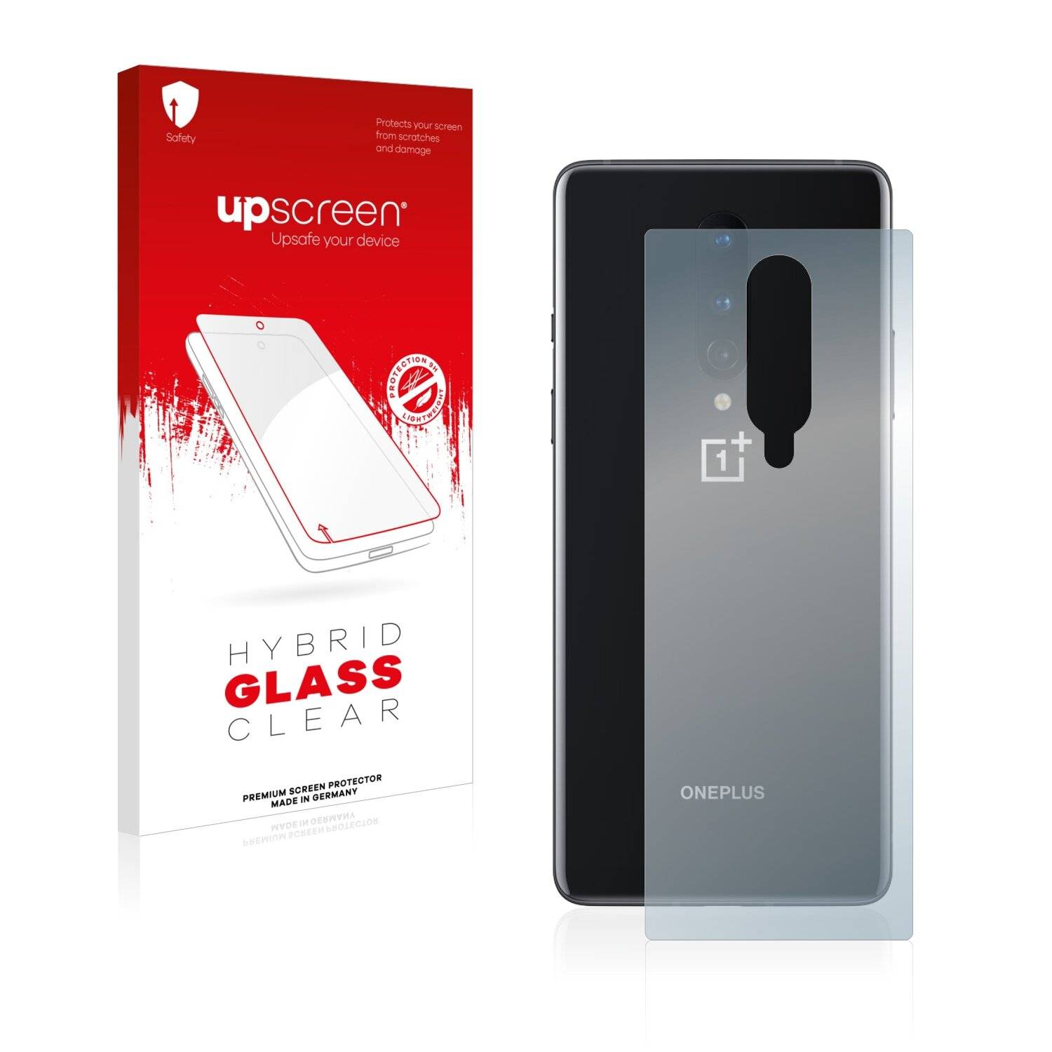 upscreen Hybrid Glass Clear Premium Schutzglas Folie für OnePlus 8